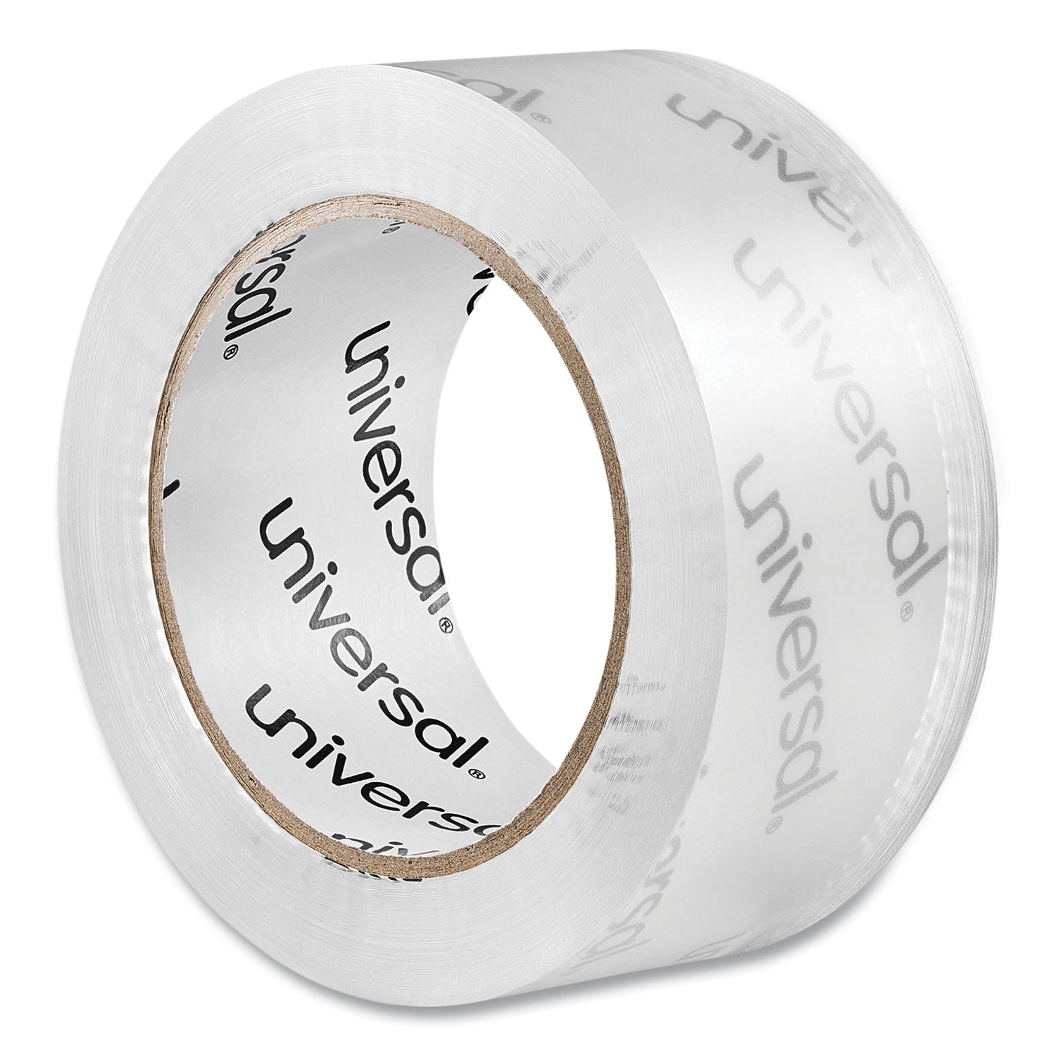 Universal® Deluxe General-Purpose Acrylic Box Sealing Tape, 3" Core, 1.88" x 109 yds, Clear, 12/Pack