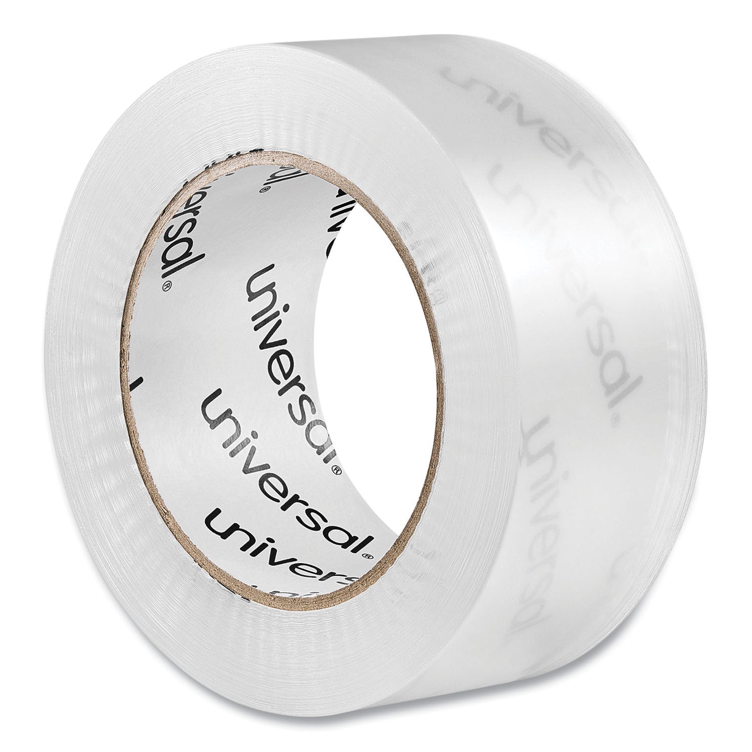 Universal® Quiet Tape Box Sealing Tape, 3" Core, 1.88" x 109 yds, Clear, 6/Pack