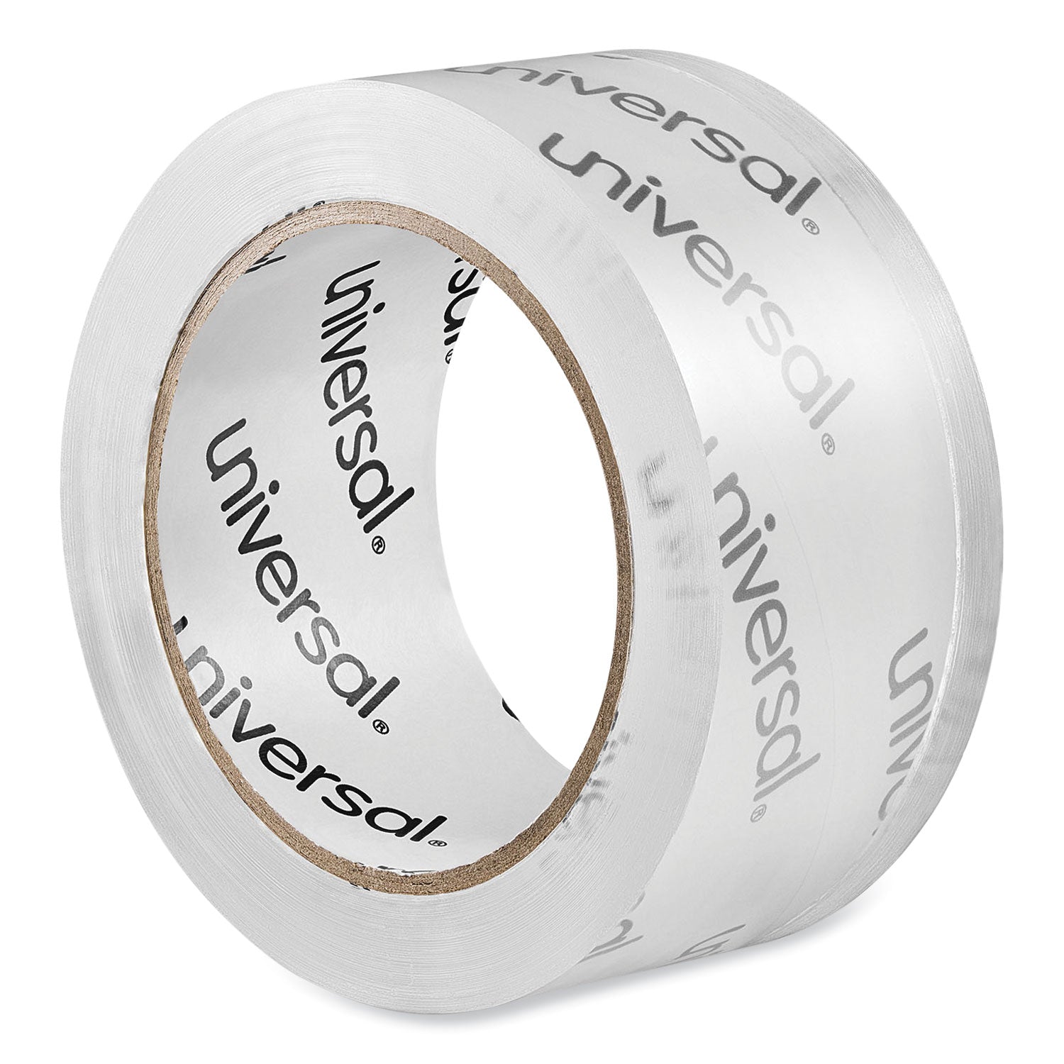 Universal® Heavy-Duty Acrylic Box Sealing Tape, 3" Core, 1.88" x 54.6 yds, Clear, 6/Pack