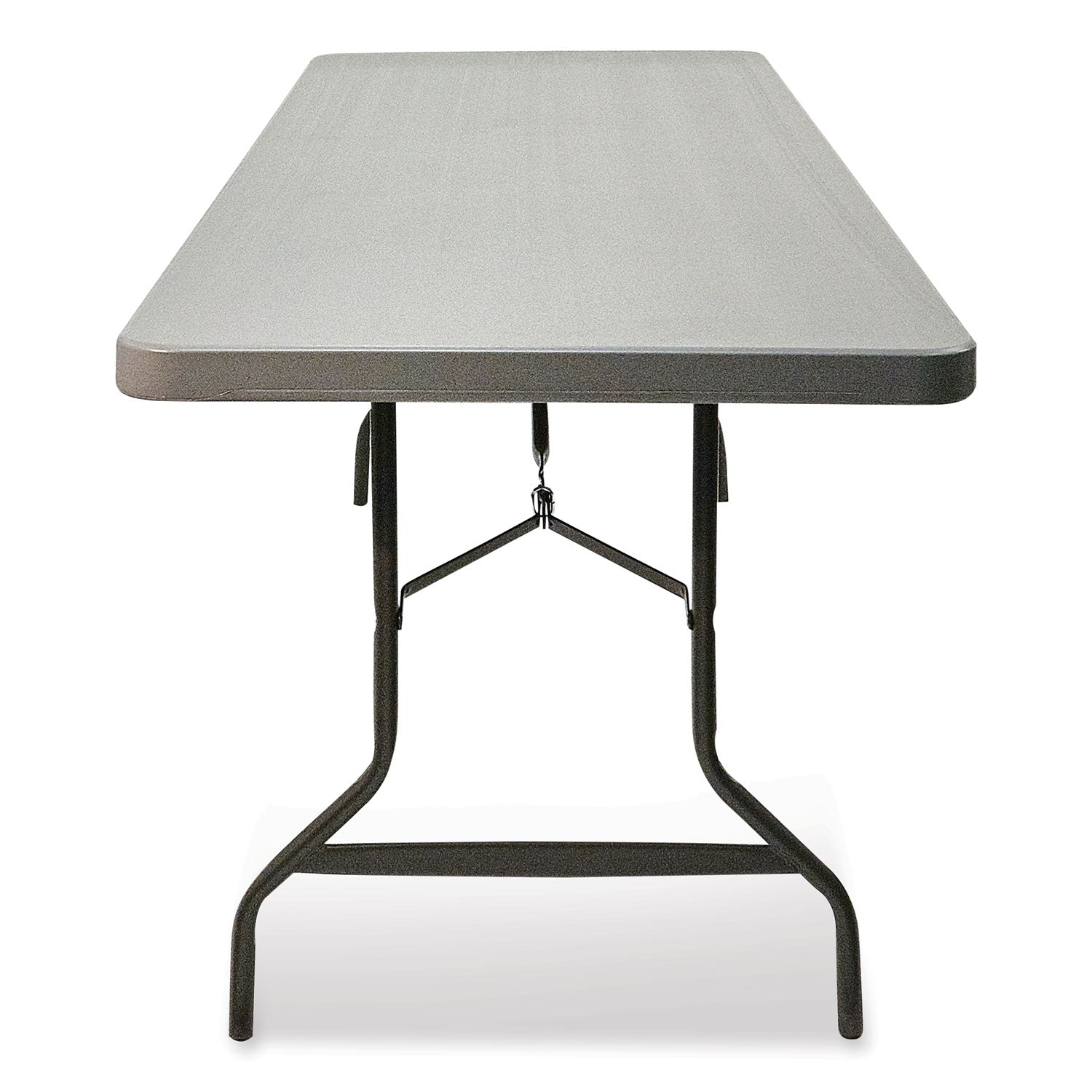 Iceberg IndestrucTable Commercial Folding Table, Rectangular, 96" x 30" x 29", Charcoal Top, Charcoal Base/Legs