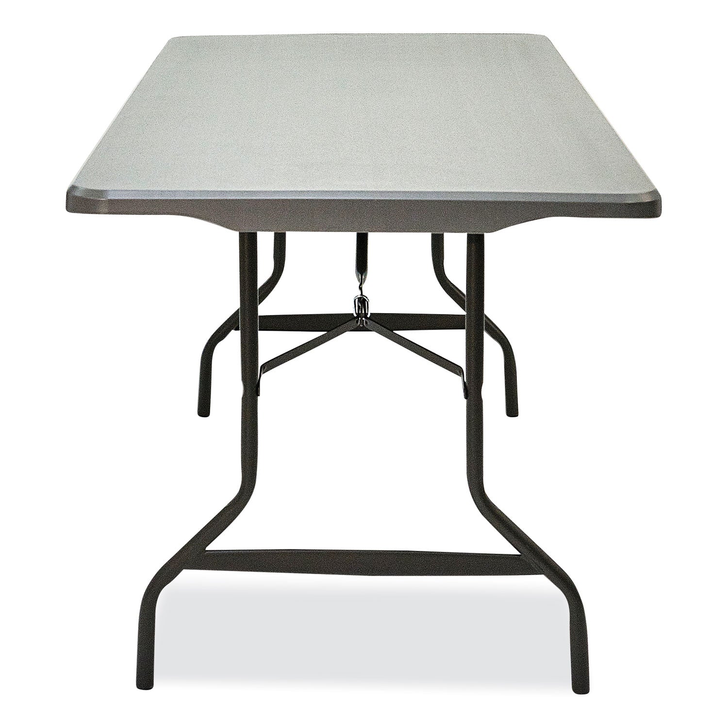 Iceberg IndestrucTable Commercial Folding Table, Rectangular, 72" x 30" x 29", Charcoal Top, Charcoal Base/Legs