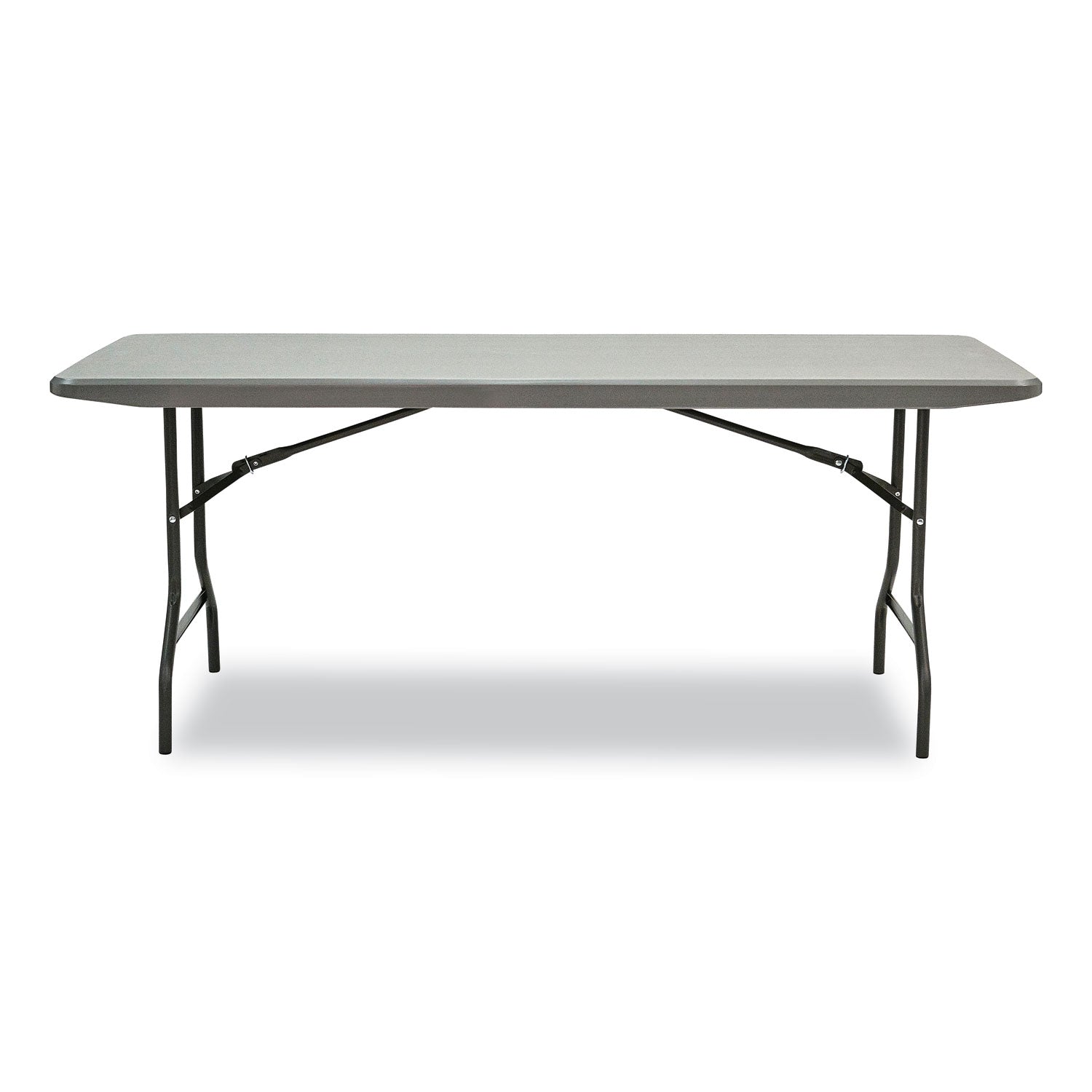 Iceberg IndestrucTable Commercial Folding Table, Rectangular, 72" x 30" x 29", Charcoal Top, Charcoal Base/Legs