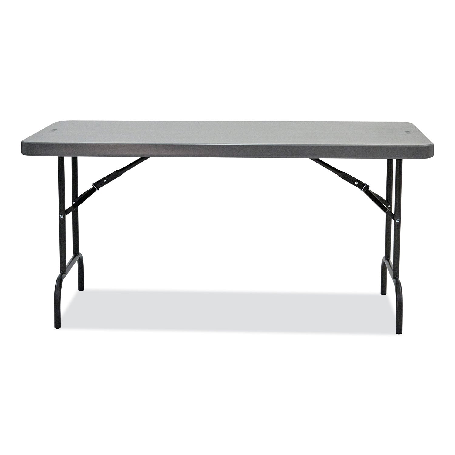 Iceberg IndestrucTable Commercial Folding Table, Rectangular, 60" x 30" x 29", Charcoal Top, Charcoal Base/Legs