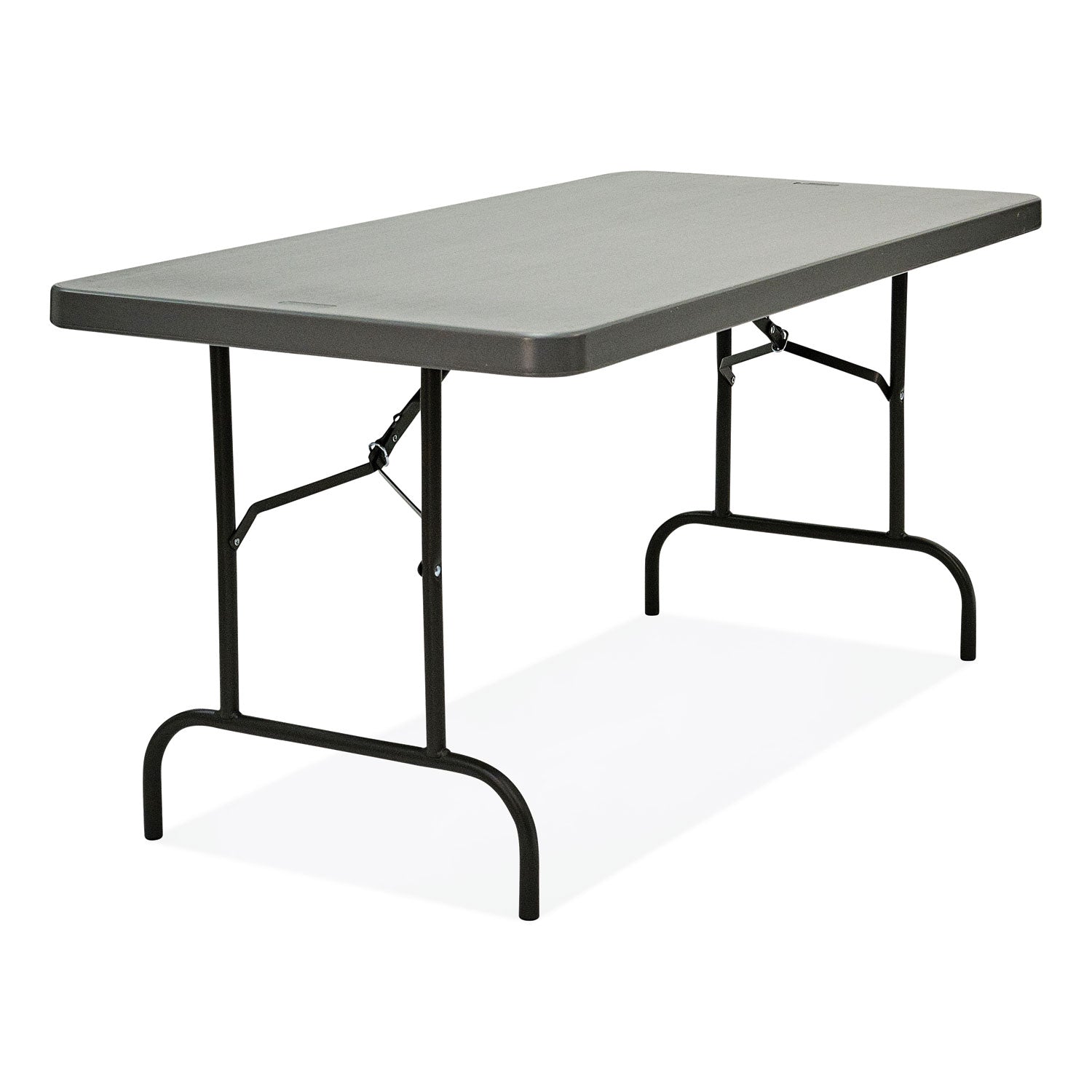 Iceberg IndestrucTable Commercial Folding Table, Rectangular, 60" x 30" x 29", Charcoal Top, Charcoal Base/Legs