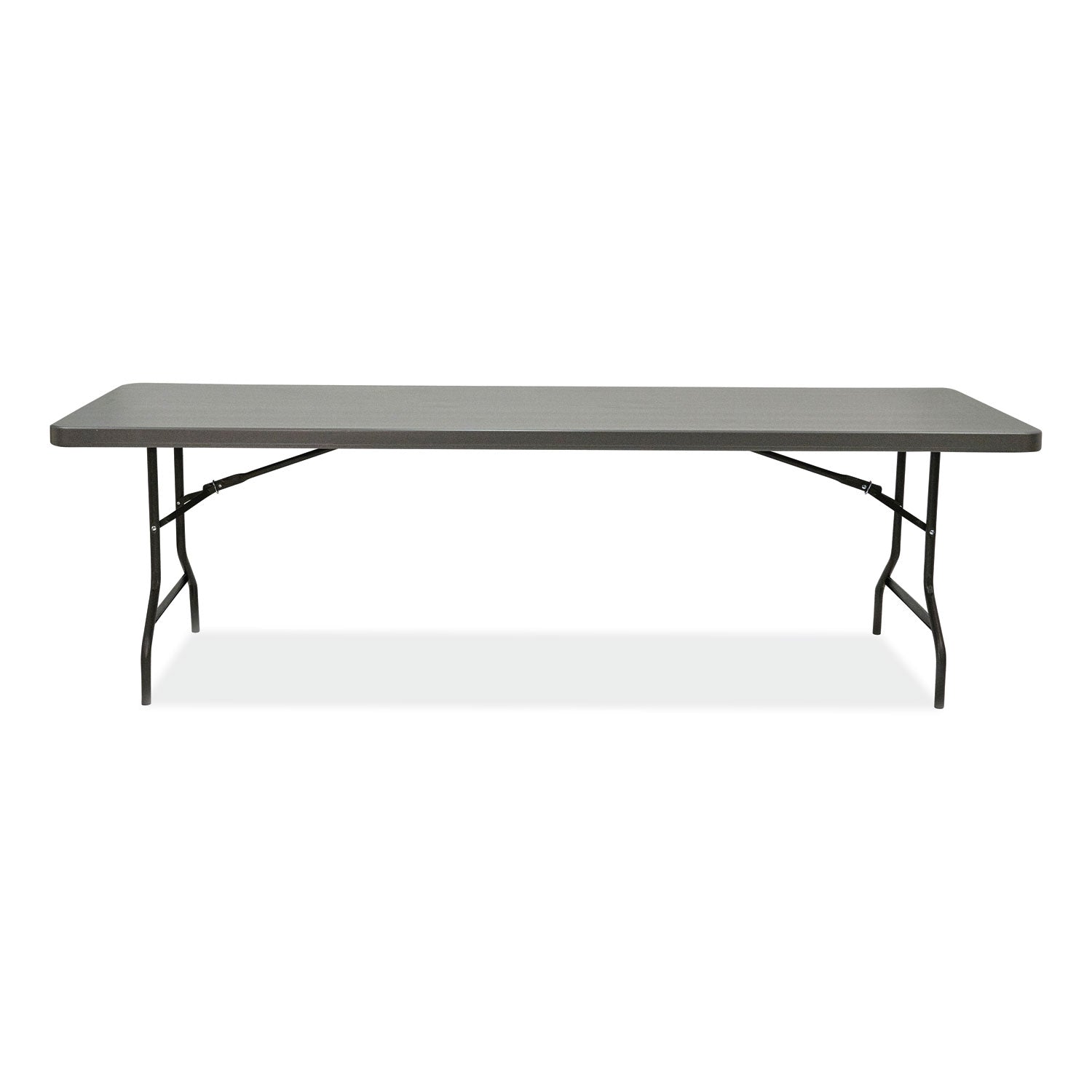 Iceberg IndestrucTable Commercial Folding Table, Rectangular, 96" x 30" x 29", Charcoal Top, Charcoal Base/Legs