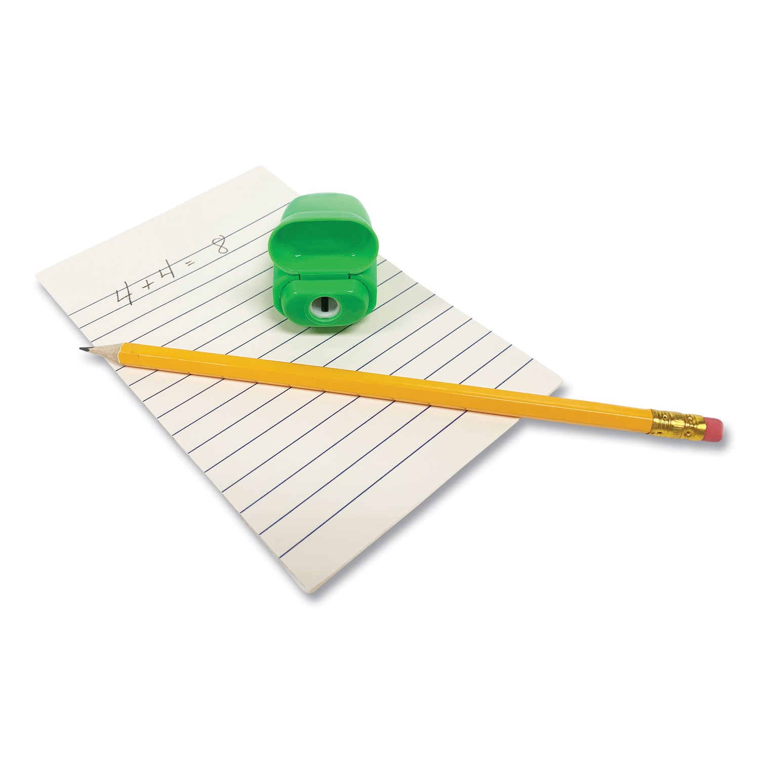 Charles Leonard® One-Hole Pencil Sharpener/Eraser Combo, 1" x 0.75", Randomly Assorted Colors