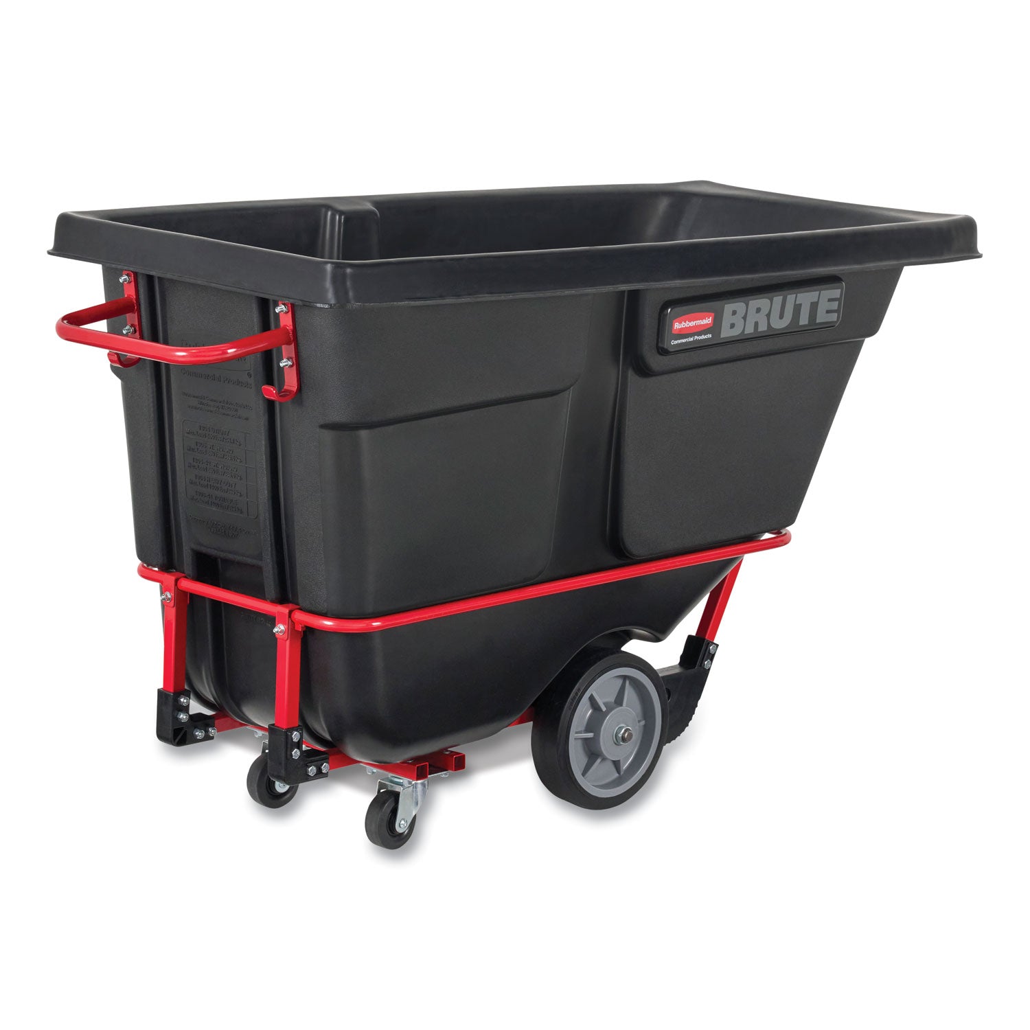 Rubbermaid® Commercial BRUTE Rotomolded Tilt Truck, 202 gal, 1,250 lb Capacity, Plastic, Black