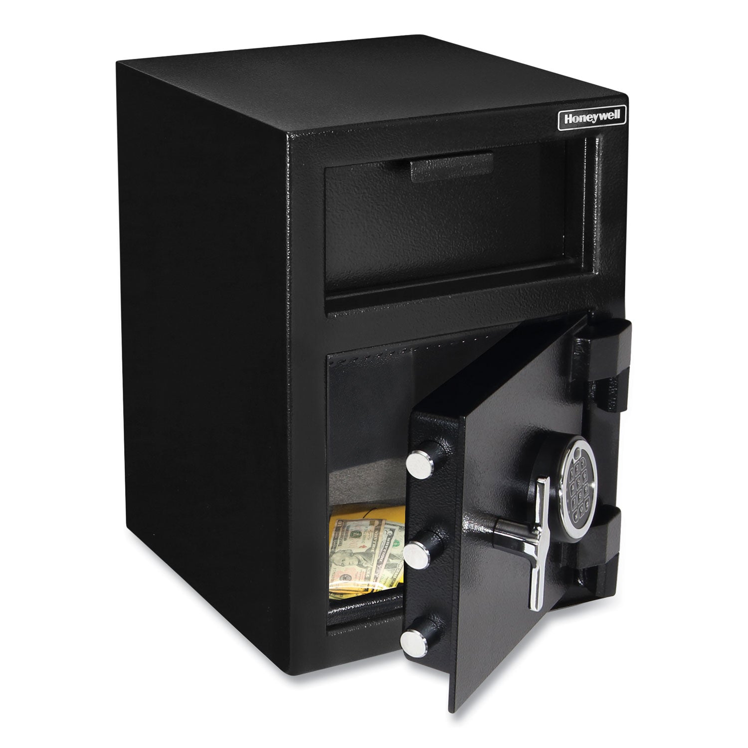 Honeywell Steel Depository Safe with Digital Lock, 14 x 15.2 x 20.2, 1.06 cu ft, Black