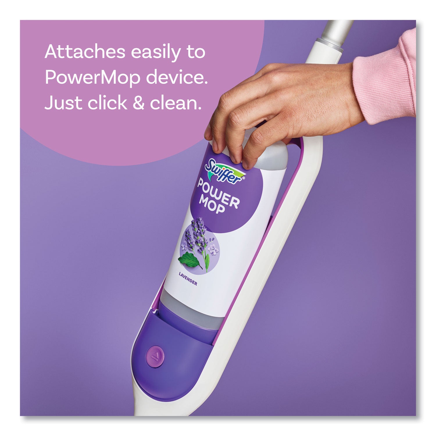 Swiffer® PowerMop Refill Cleaning Solution, Lavender Scent, 25.3 oz Refill Bottle, 6/Carton