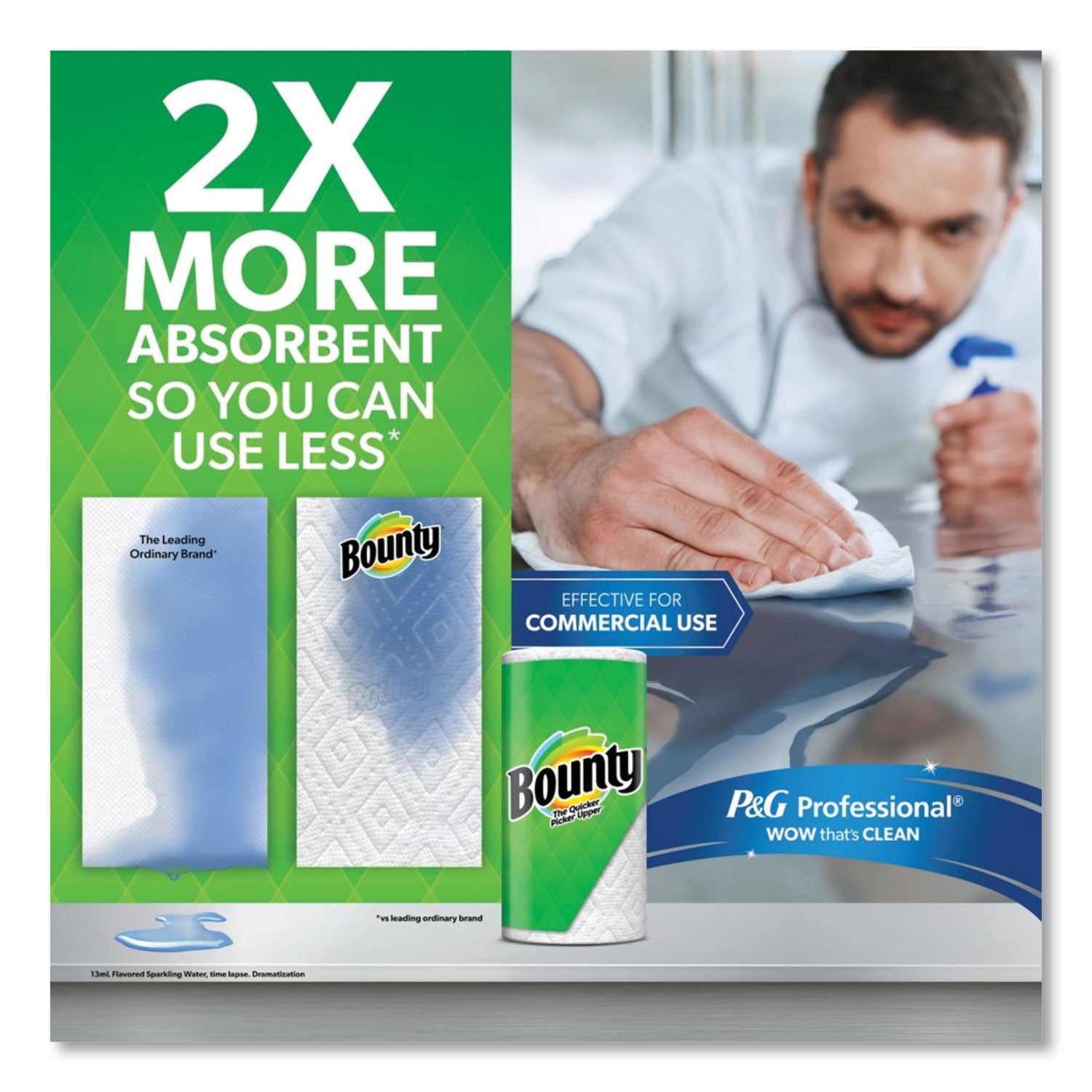 Bounty® Select-a-Size Kitchen Roll Paper Towels, 2-Ply, White, 6 x 11, 135 Sheets/Roll, 8 Triple Rolls/Carton