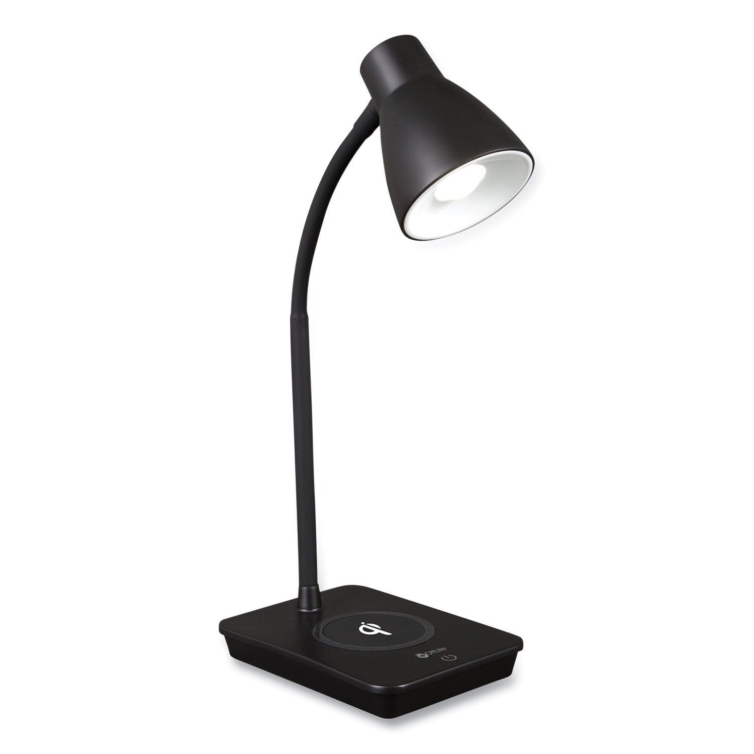 Wellness Series Infuse LED Desk Lamp with Wireless and USB Charging, 15.5" High, Black