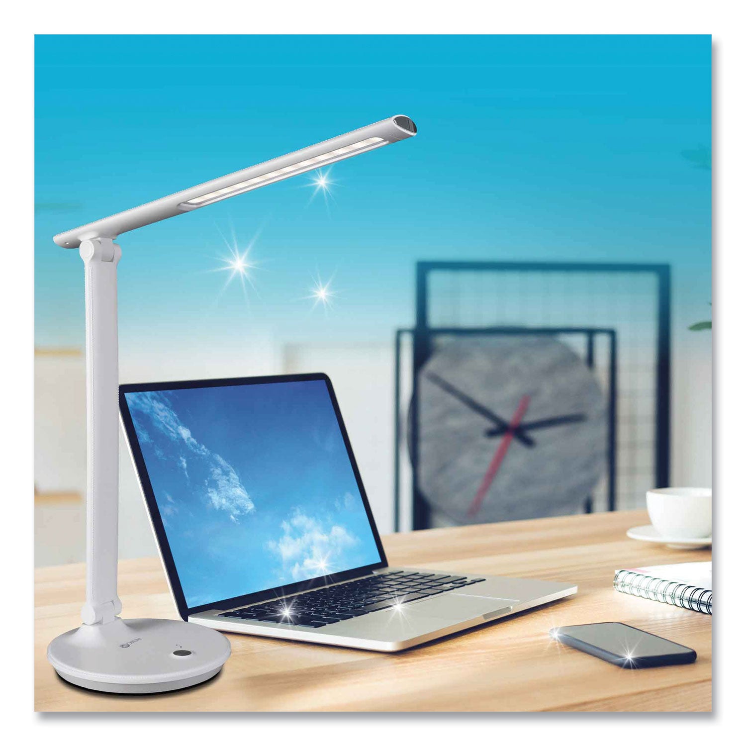 OttLite® Wellness Series Sanitizing Emerge LED Desk Lamp, 23" High, White