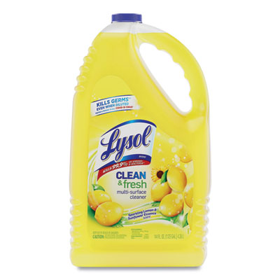 LYSOL® Brand Clean and Fresh Multi-Surface Cleaner, Sparkling Lemon and Sunflower Essence, 144 oz Bottle, 4/Carton - Flipcost