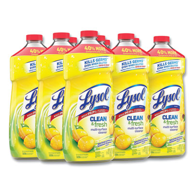 LYSOL® Brand Clean and Fresh Multi-Surface Cleaner, Sparkling Lemon and Sunflower Essence, 40 oz Bottle, 9/Carton - Flipcost