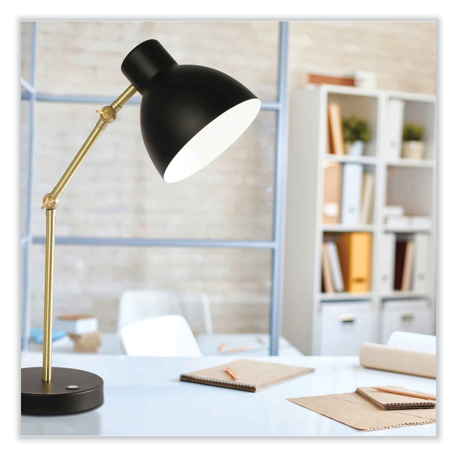 OttLite® Wellness Series Adapt LED Desk Lamp, 7" to 22" High, Black