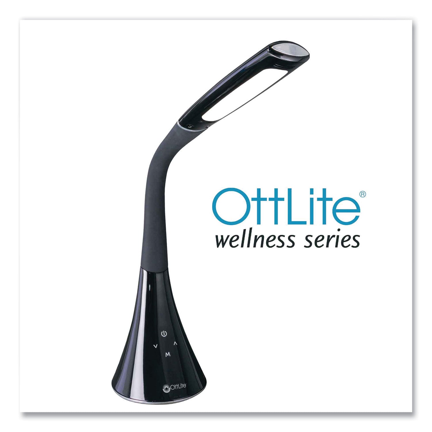 OttLite® Wellness Series Swerve LED Desk Lamp, 23.25" High, Black