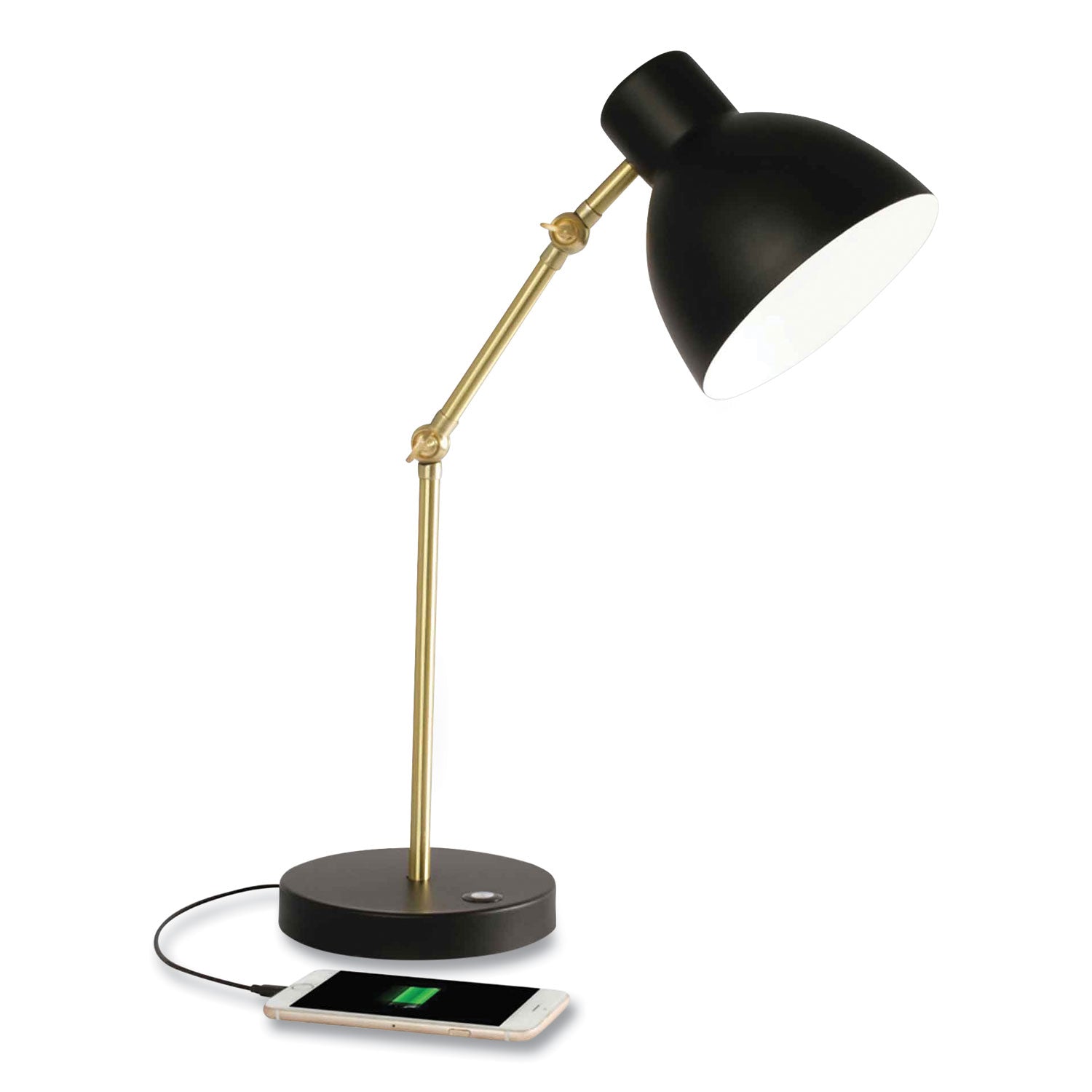 OttLite® Wellness Series Adapt LED Desk Lamp, 7" to 22" High, Black