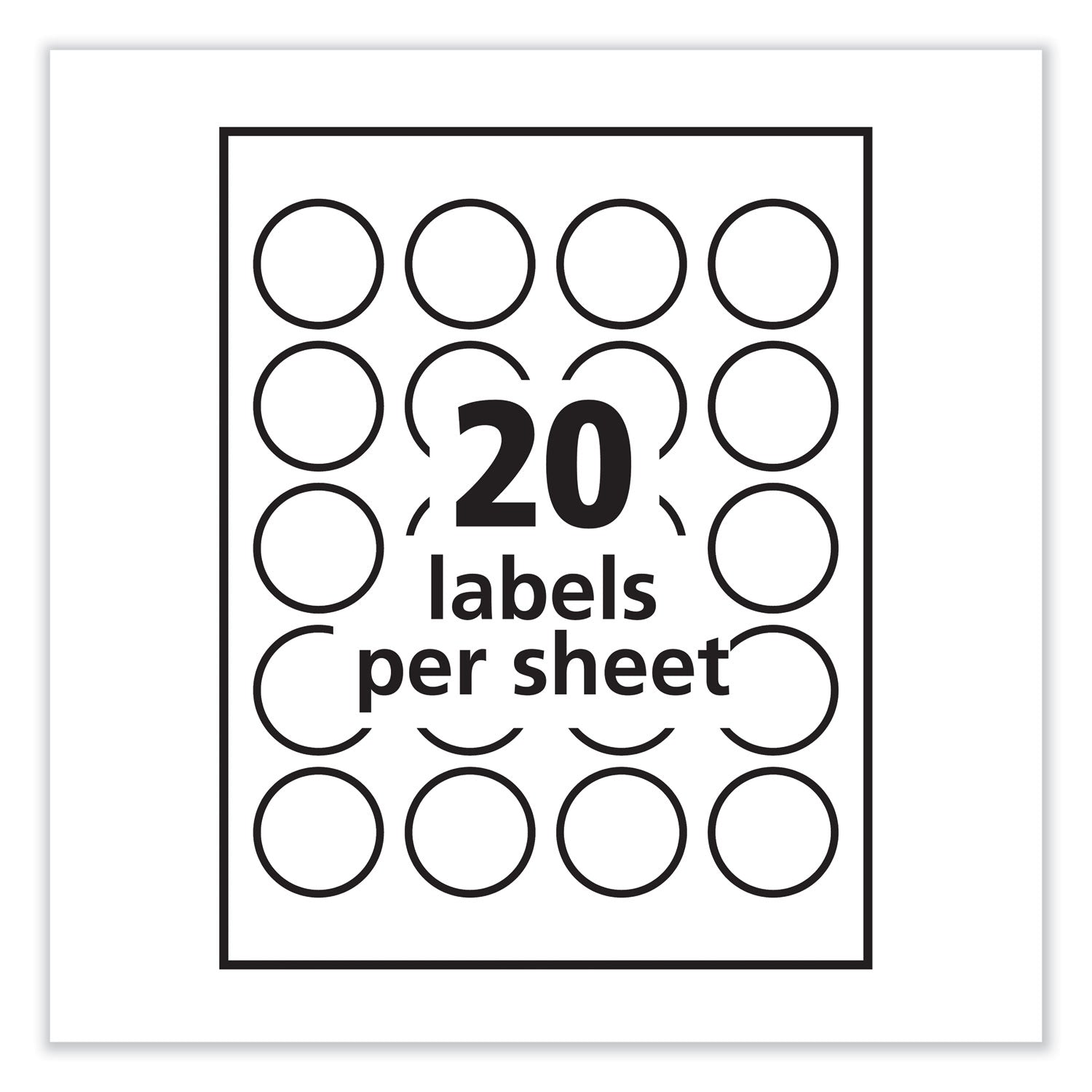 Avery® Round Print-to-the Edge Labels with SureFeed and EasyPeel, 1.67" dia, Glossy Clear, 500/PK