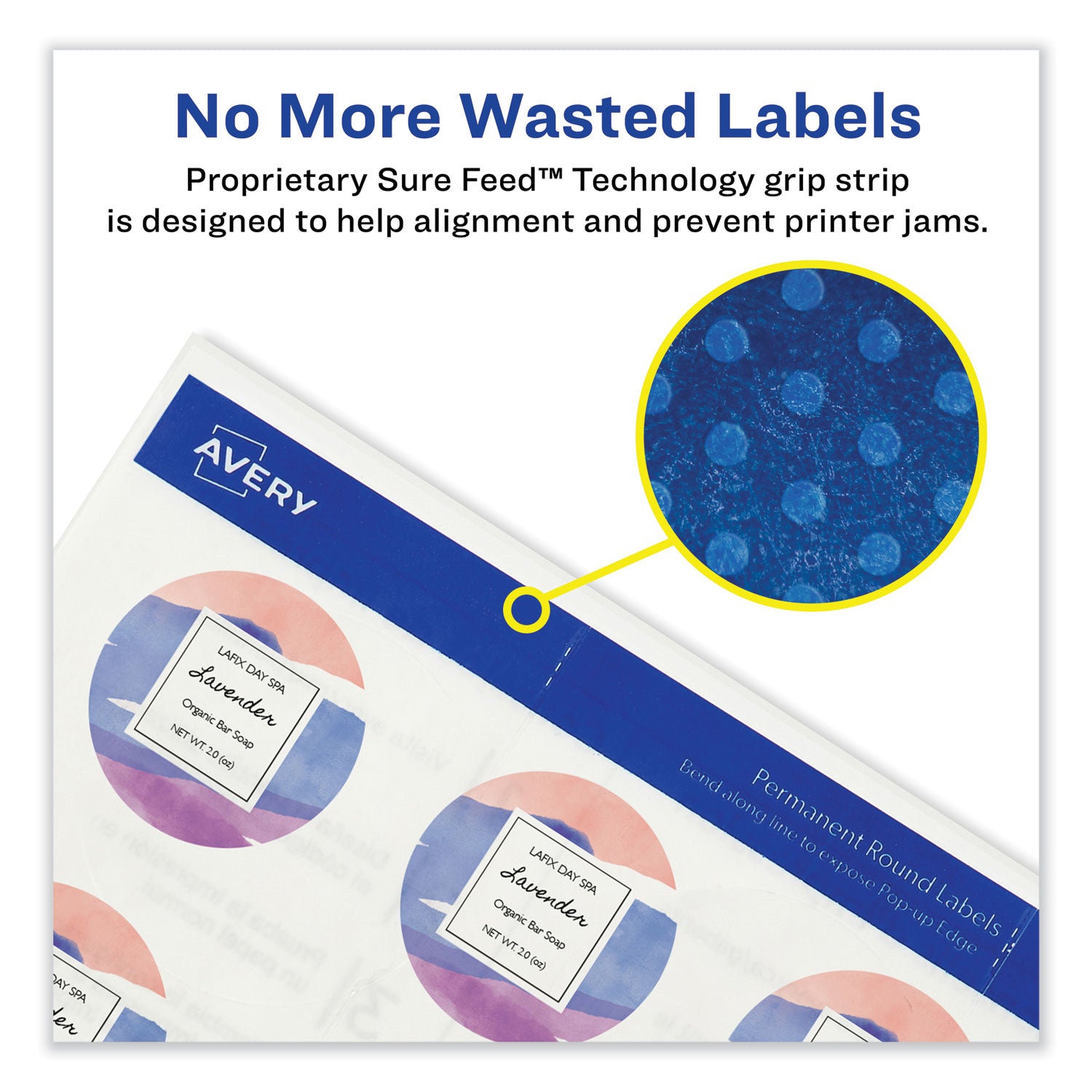 Avery® Laser/Inkjet Media Labels, Inkjet/Laser Printers, 2 x 2, White, 12 Labels/Sheet, 10 Sheets/Pack