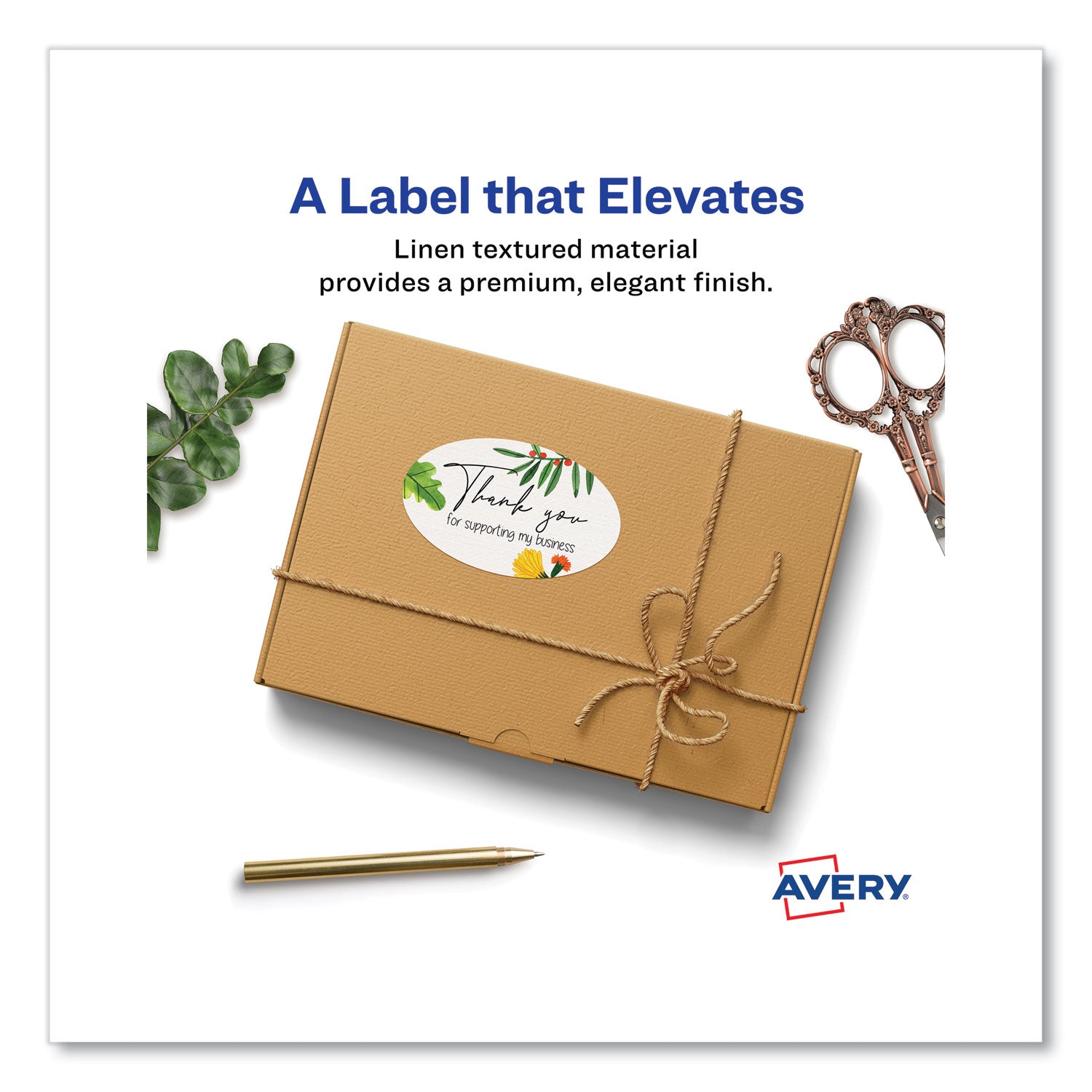 Avery® Oval Print-to-the-Edge Labels, 2 x 3.33, White, 8/Sheet, 10 Sheets/Pack