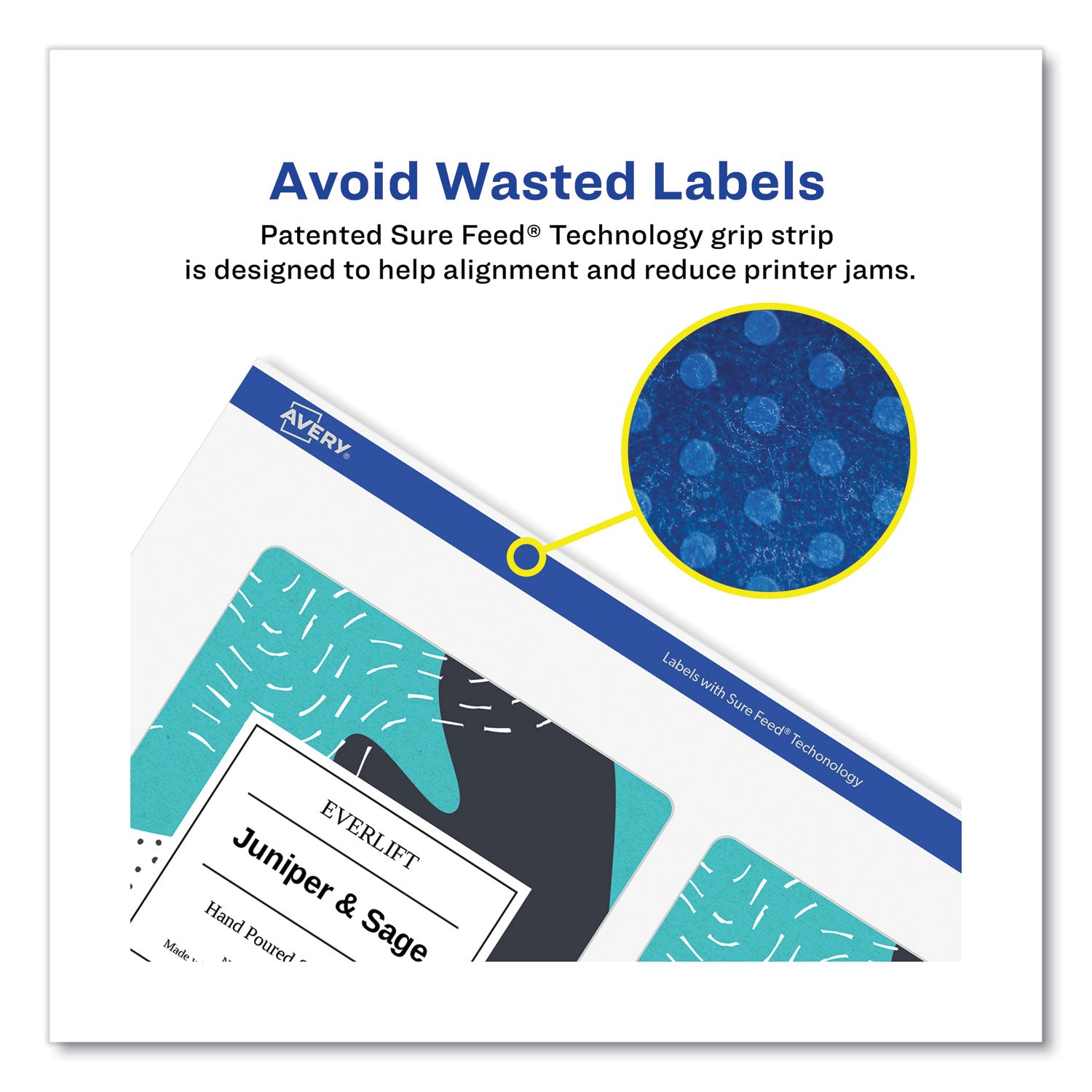 Avery® Durable Water-Resistant Wraparound Labels w/ Sure Feed, 3.25 x 7.75, 16/PK