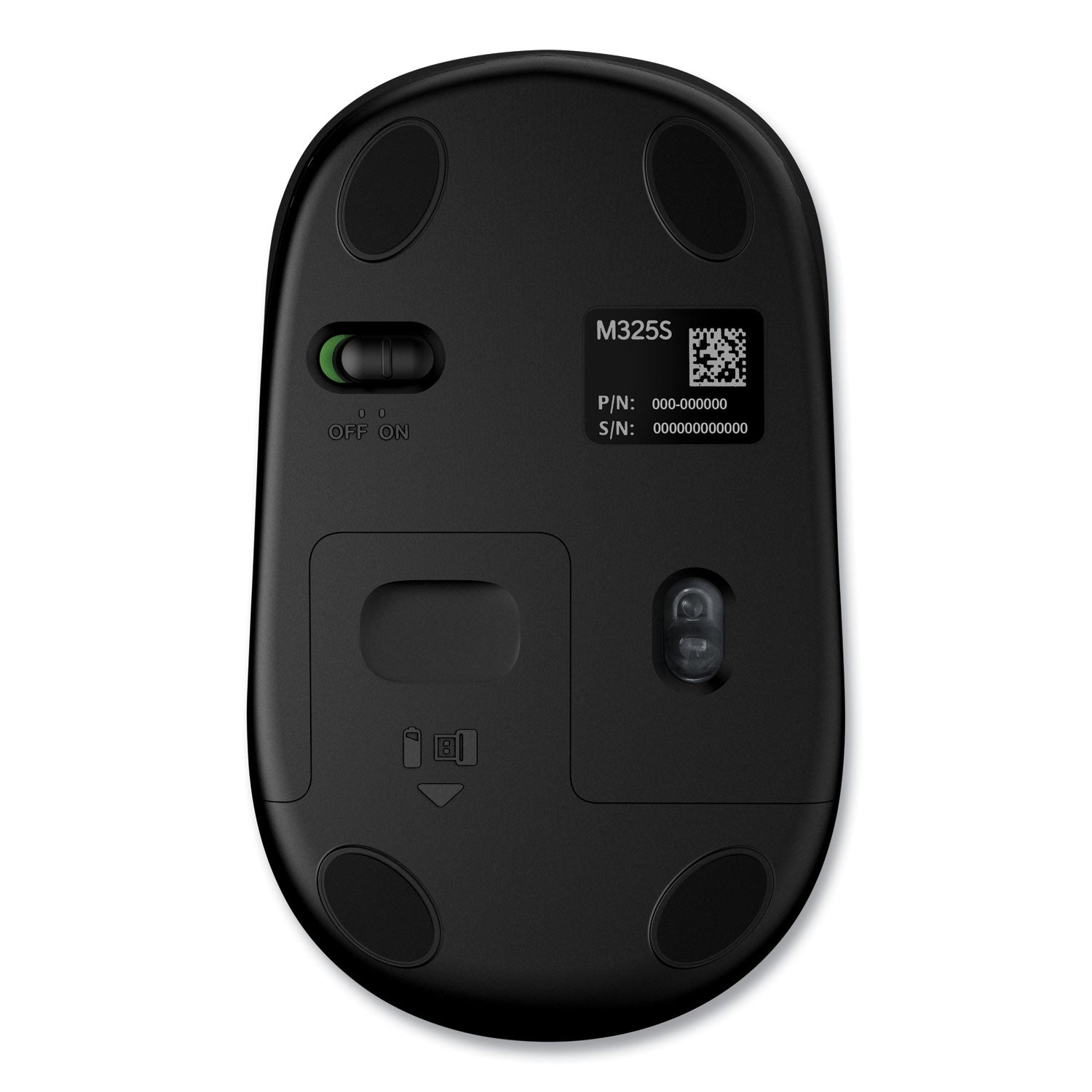 Logitech® M325S Wireless Mouse, 2.4 GHz Frequency, 32.8 ft Wireless Range, Left/Right Hand Use, Black