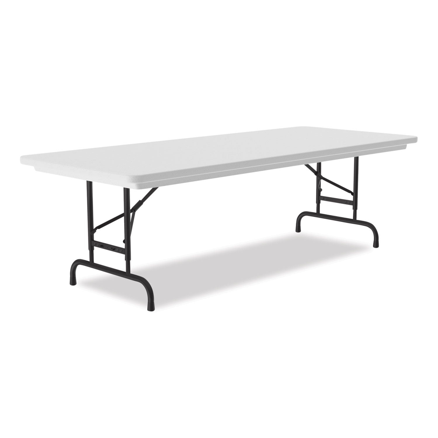 Correll® Adjustable Folding Tables, Rectangular, 60" x 30" x 22" to 32", Gray Granite Top, Black Legs, 4/Pallet