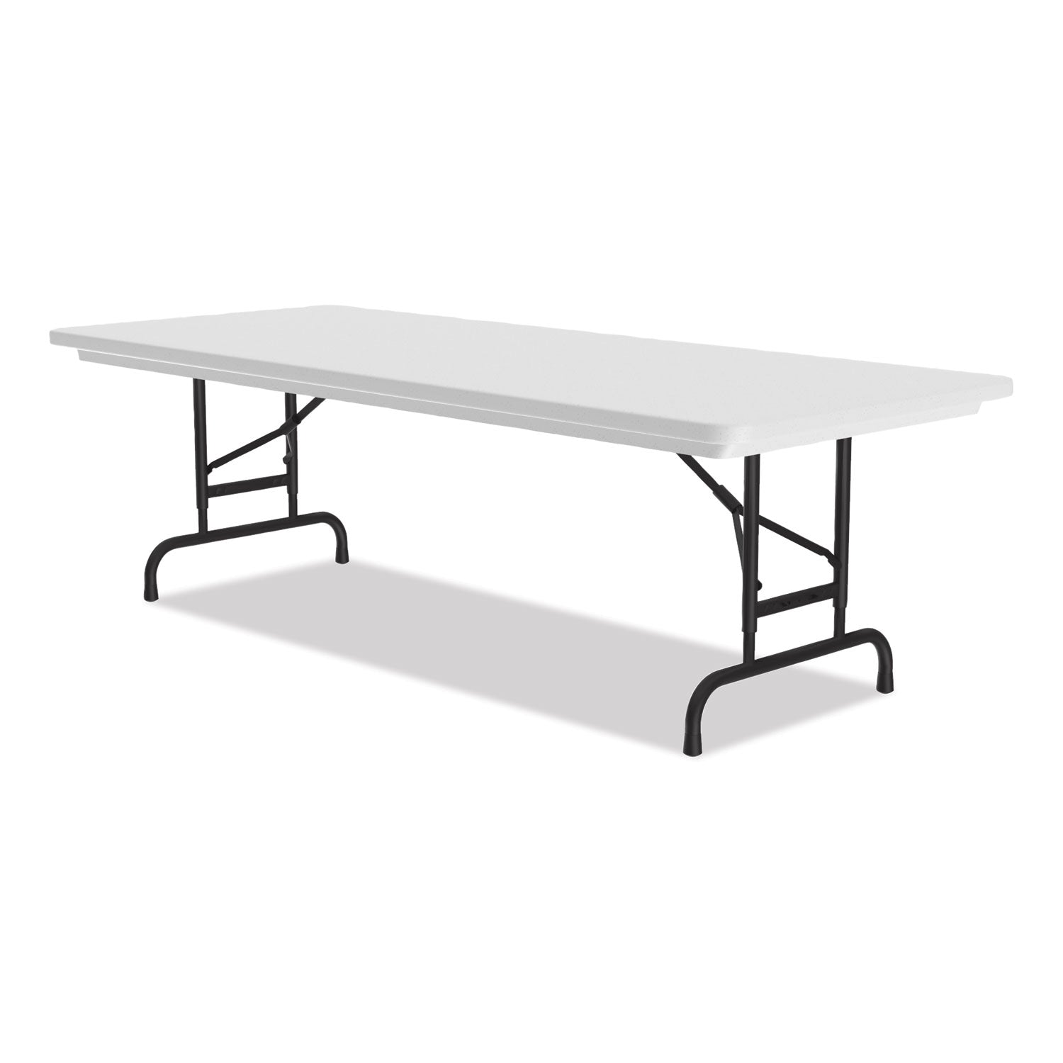 Correll® Adjustable Folding Tables, Rectangular, 60" x 30" x 22" to 32", Gray Granite Top, Black Legs, 4/Pallet