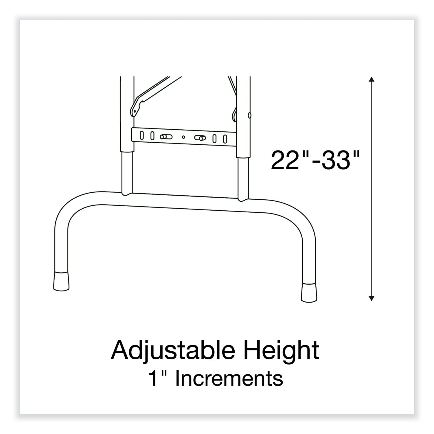 Correll® Adjustable Folding Table, Rectangular, 48" x 24" x 22" to 32", Red Top, Black Legs, 4/Pallet