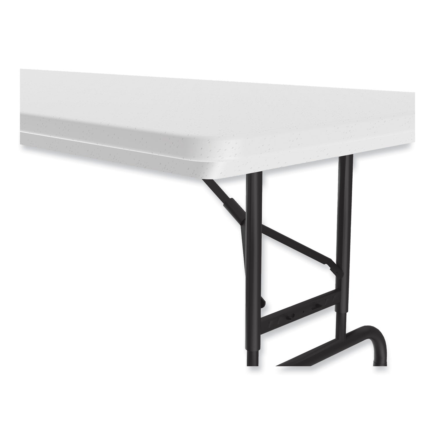 Correll® Adjustable Folding Tables, Rectangular, 96" x 30" x 22" to 32", Gray Granite Top, Black Legs, 4/Pallet