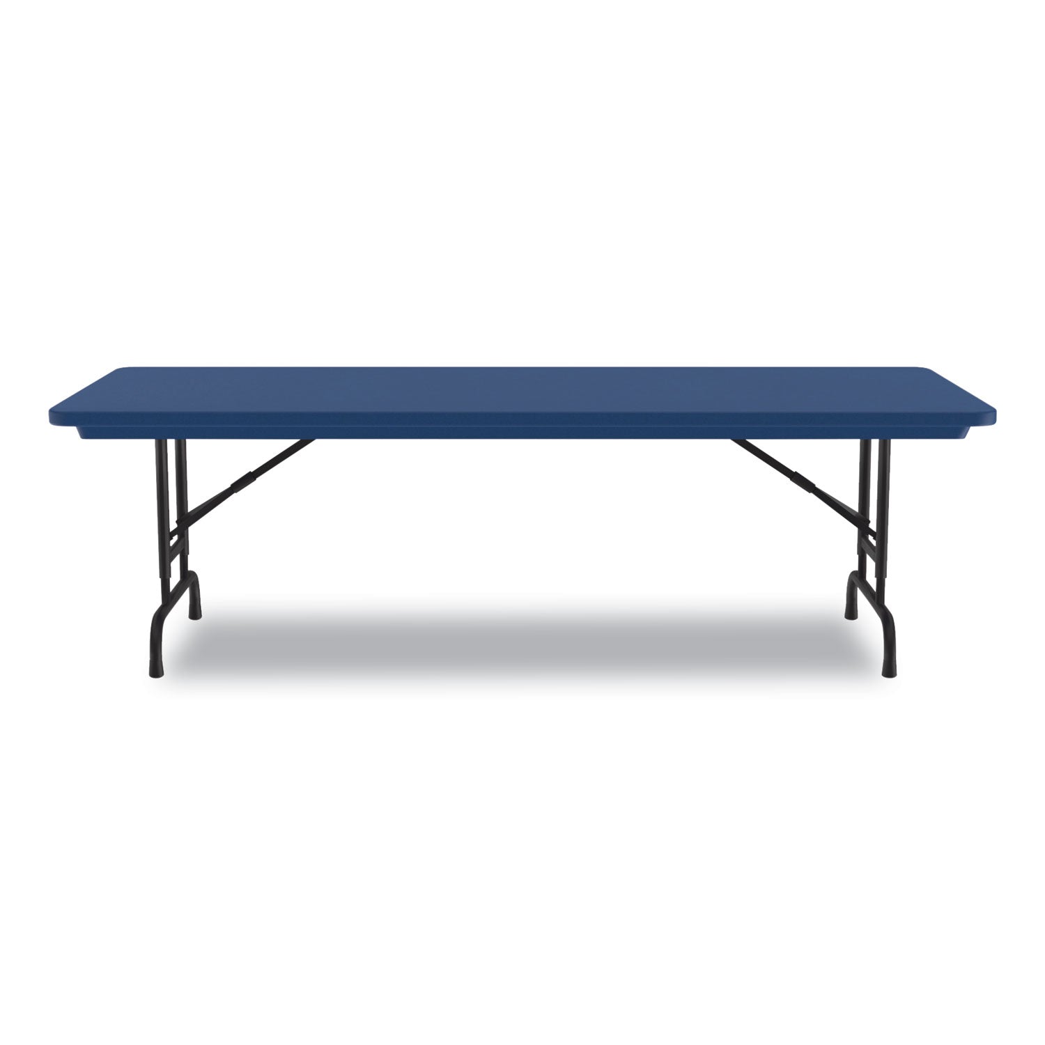 Correll® Adjustable Folding Tables, Rectangular, 60" x 30" x 22" to 32", Blue Top, Black Legs, 4/Pallet