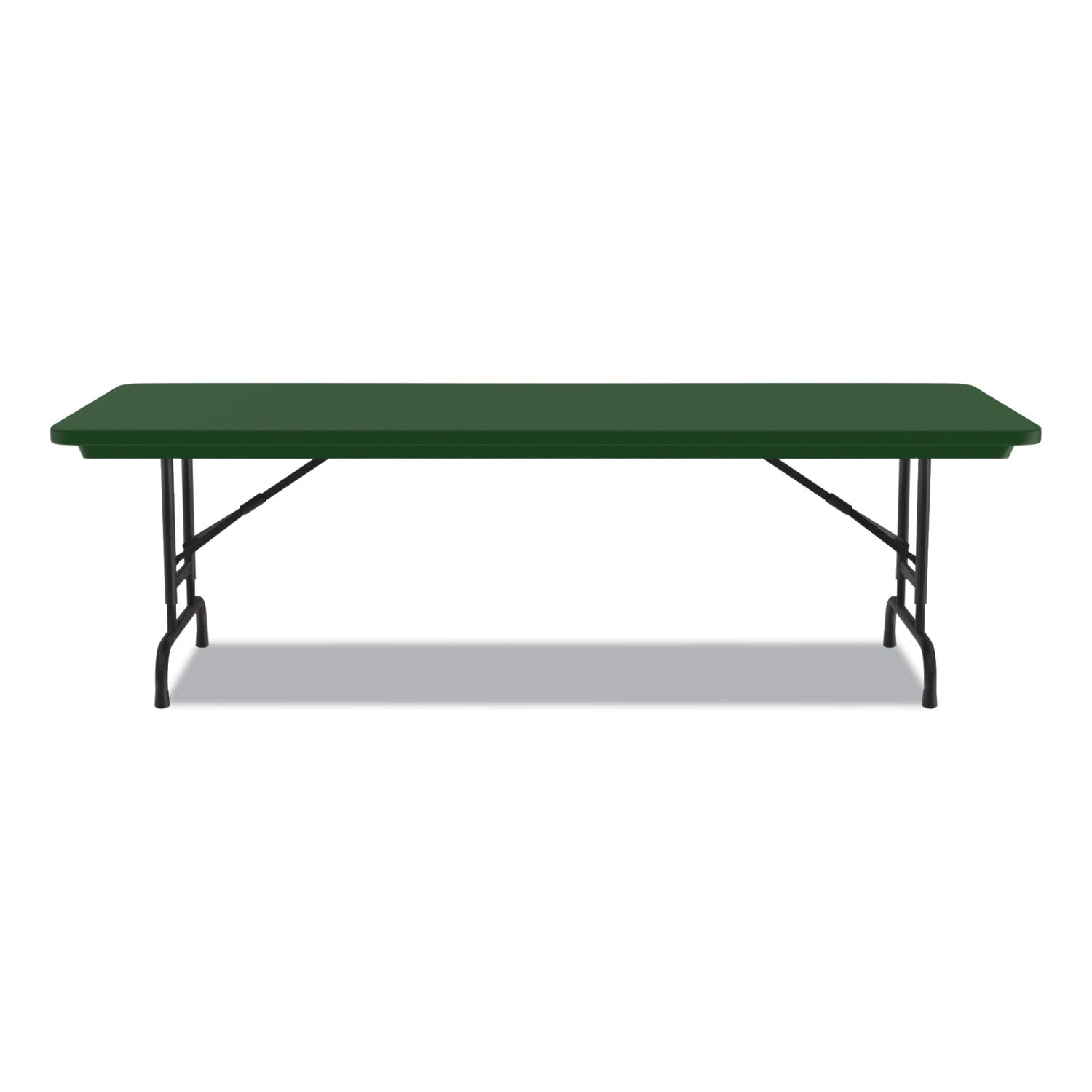 Correll® Adjustable Folding Tables, Rectangular, 60" x 30" x 22" to 32", Green Top, Black Legs, 4/Pallet