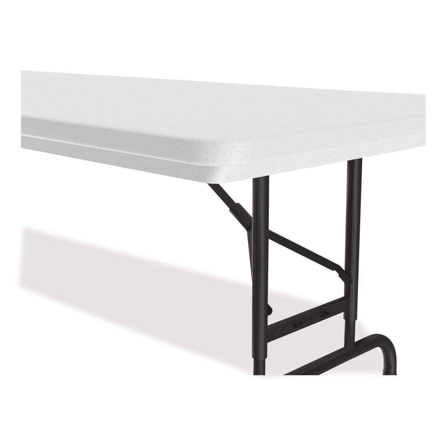 Correll® Adjustable Folding Tables, Rectangular, 72" x 30" x 22" to 32", Gray Granite Top, Black Legs, 4/Pallet