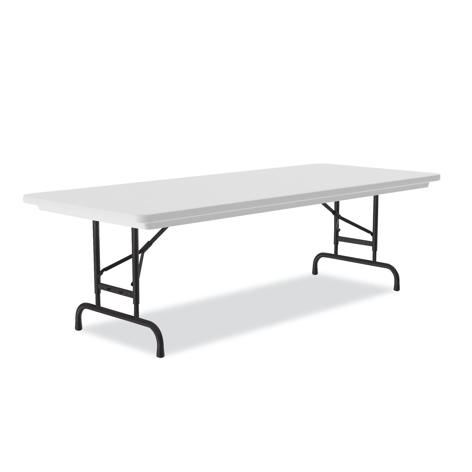 Correll® Adjustable Folding Tables, Rectangular, 72" x 30" x 22" to 32", Gray Granite Top, Black Legs, 4/Pallet