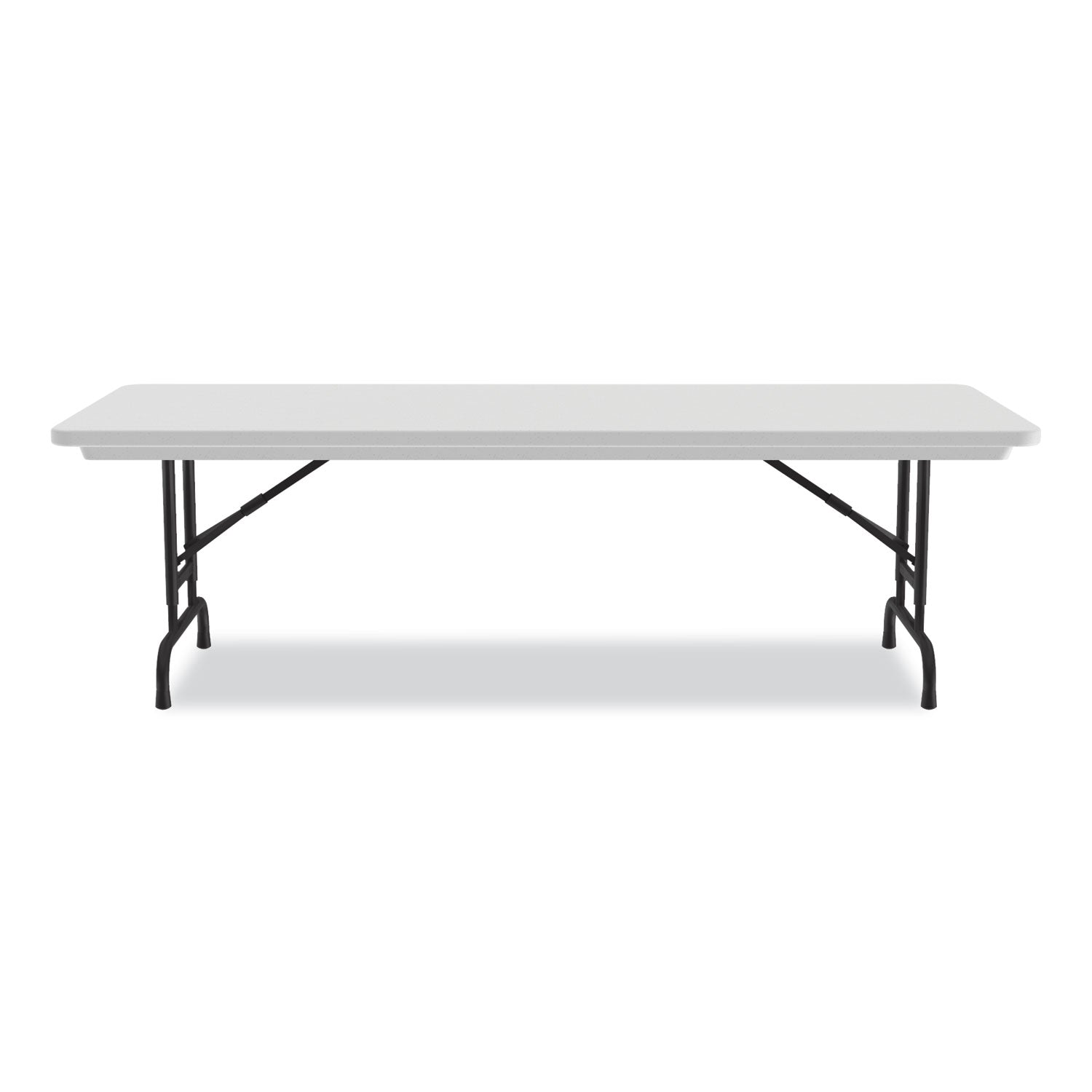 Correll® Adjustable Folding Tables, Rectangular, 96" x 30" x 22" to 32", Gray Granite Top, Black Legs, 4/Pallet