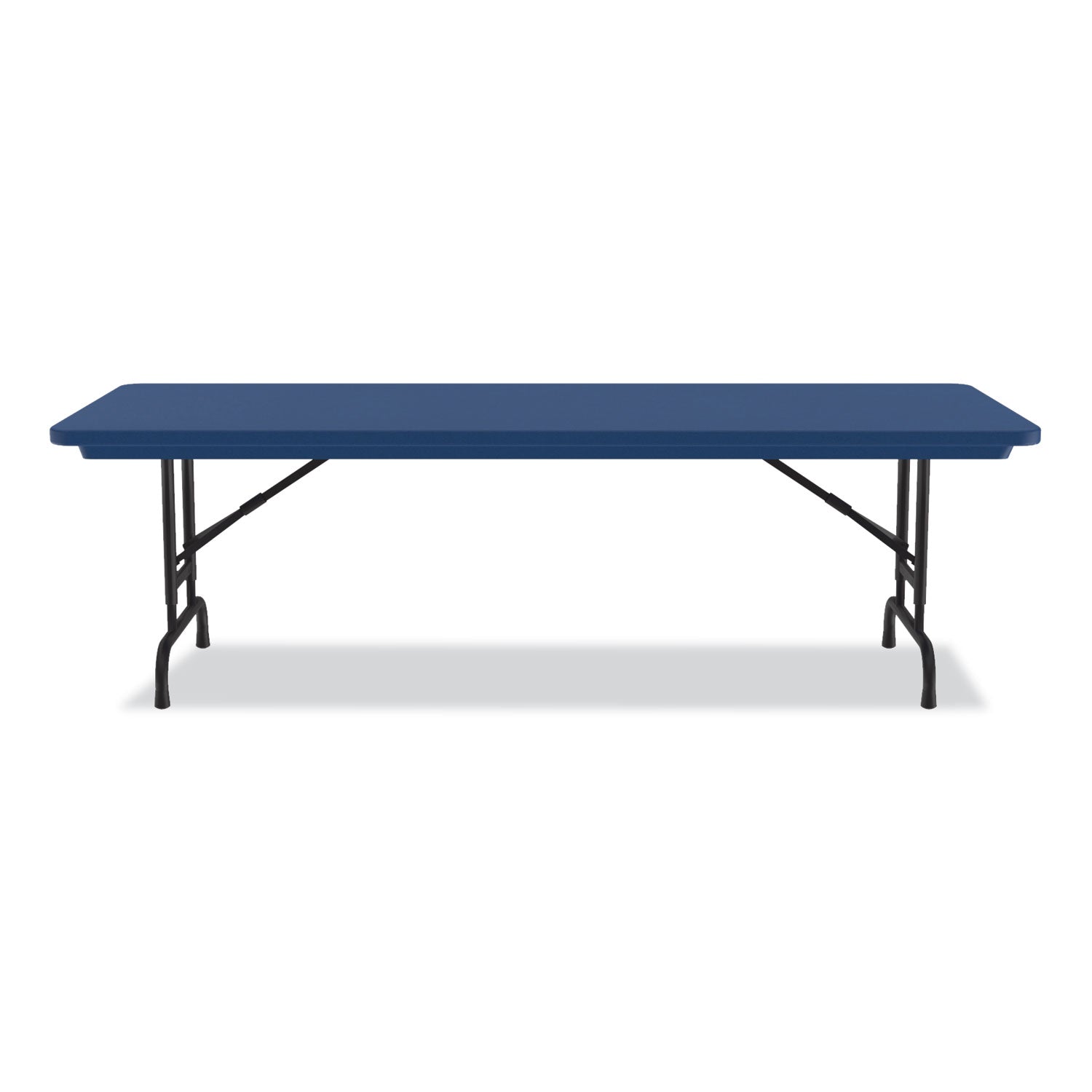 Correll® Adjustable Folding Tables, Rectangular, 72" x 30" x 22" to 32", Blue Top, Black Legs, 4/Pallet