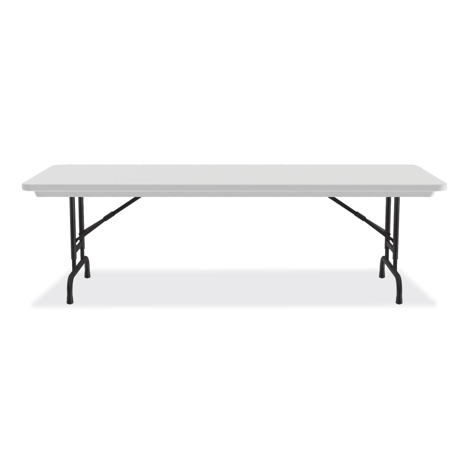 Correll® Adjustable Folding Tables, Rectangular, 60" x 30" x 22" to 32", Gray Granite Top, Black Legs, 4/Pallet