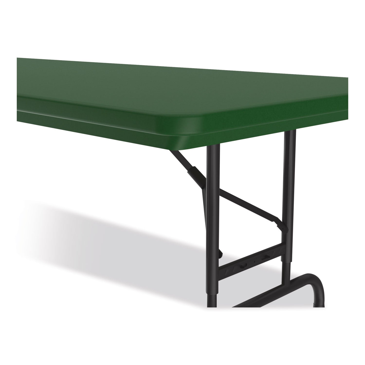 Correll® Adjustable Folding Tables, Rectangular, 60" x 30" x 22" to 32", Green Top, Black Legs, 4/Pallet