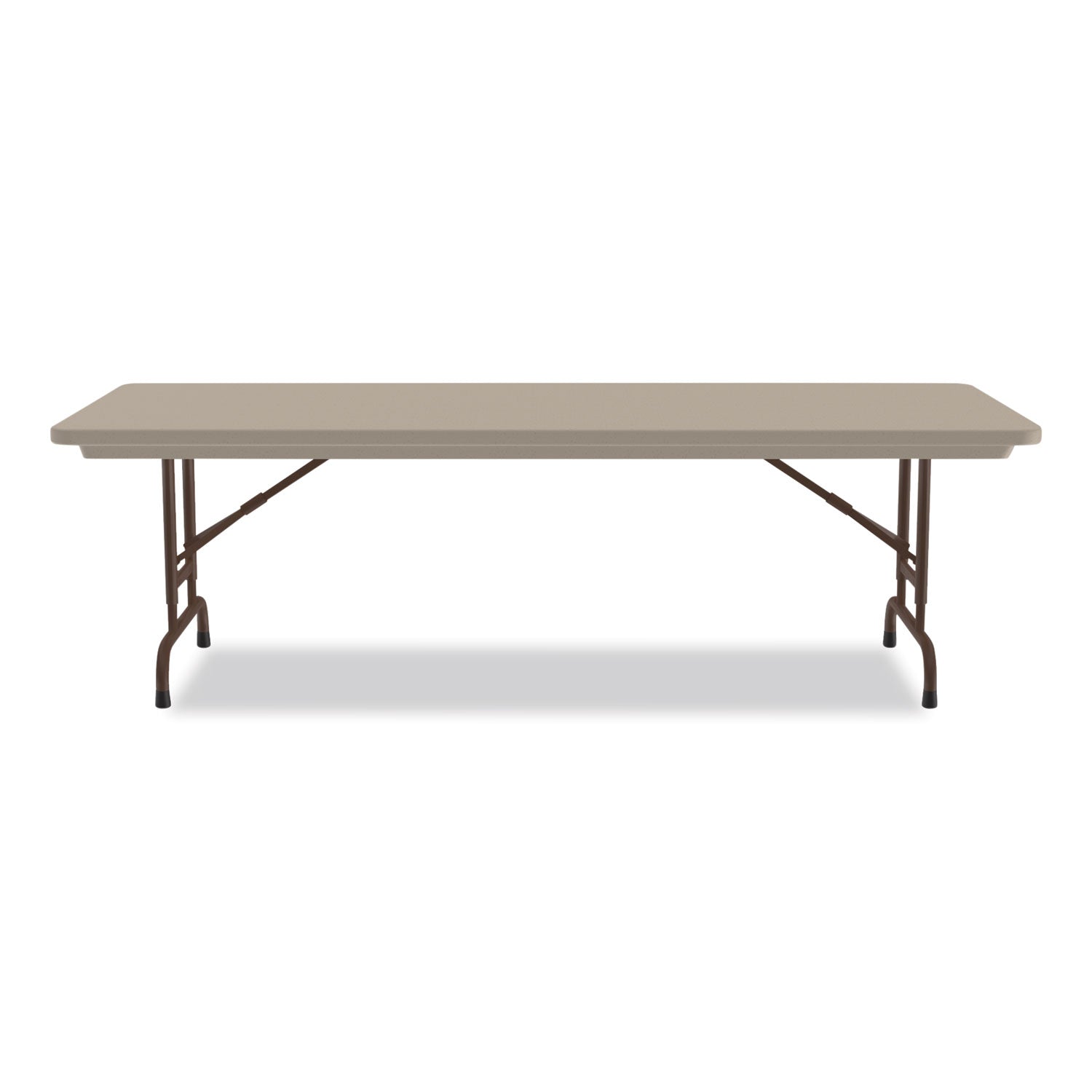 Correll® Adjustable Folding Tables, Rectangular, 72" x 30" x 22" to 32", Mocha Granite Top, Brown Legs, 4/Pallet