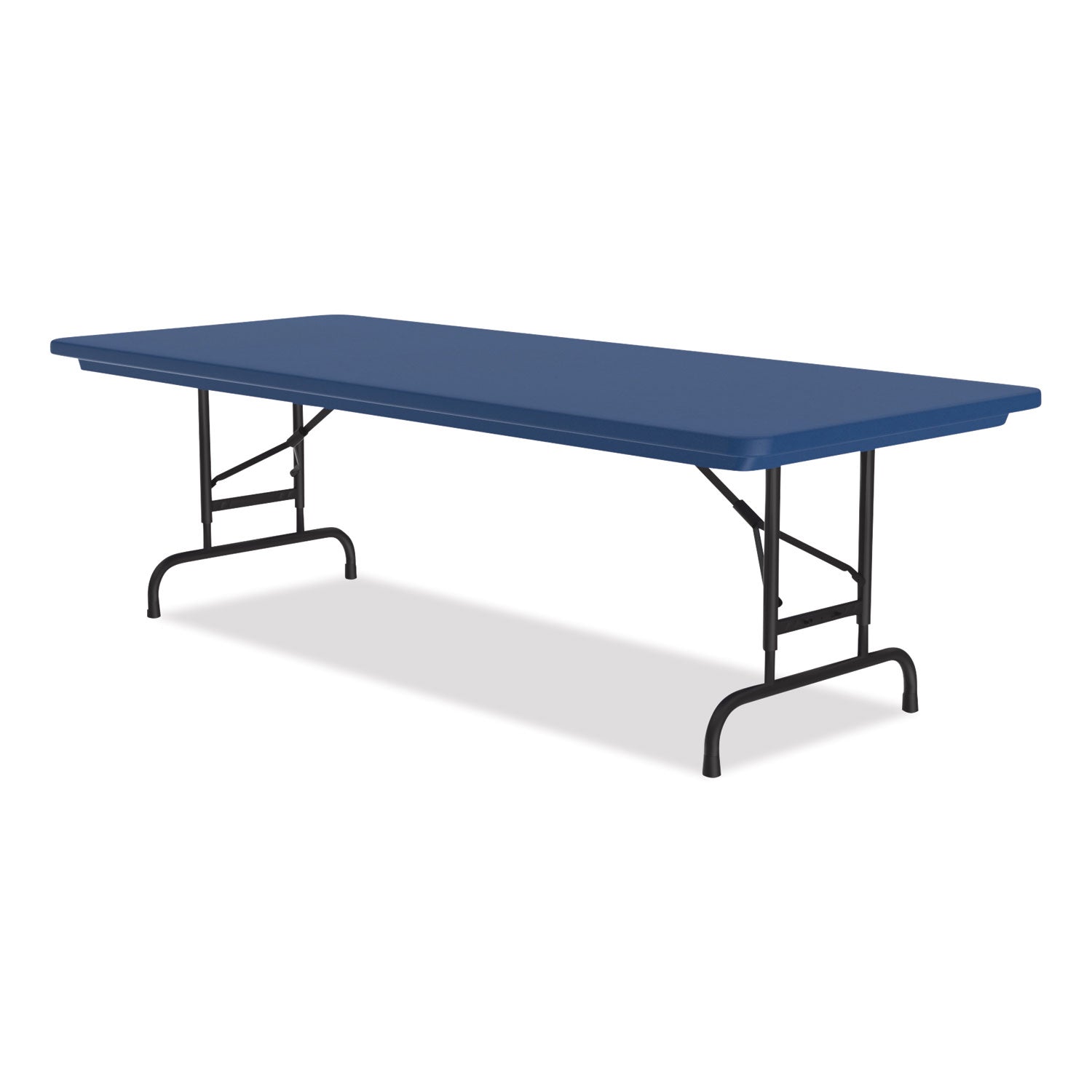 Correll® Adjustable Folding Tables, Rectangular, 60" x 30" x 22" to 32", Blue Top, Black Legs, 4/Pallet