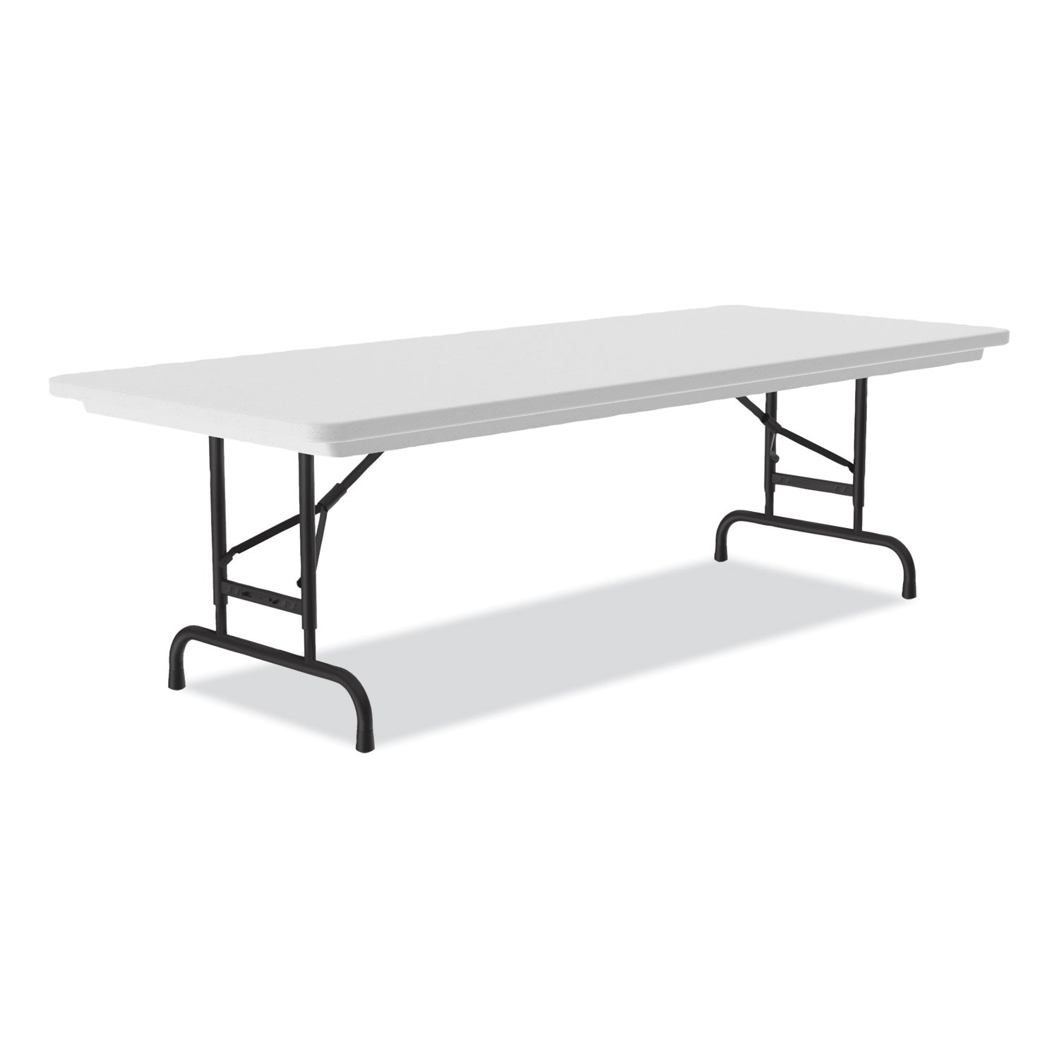 Correll® Adjustable Folding Tables, Rectangular, 96" x 30" x 22" to 32", Gray Granite Top, Black Legs, 4/Pallet