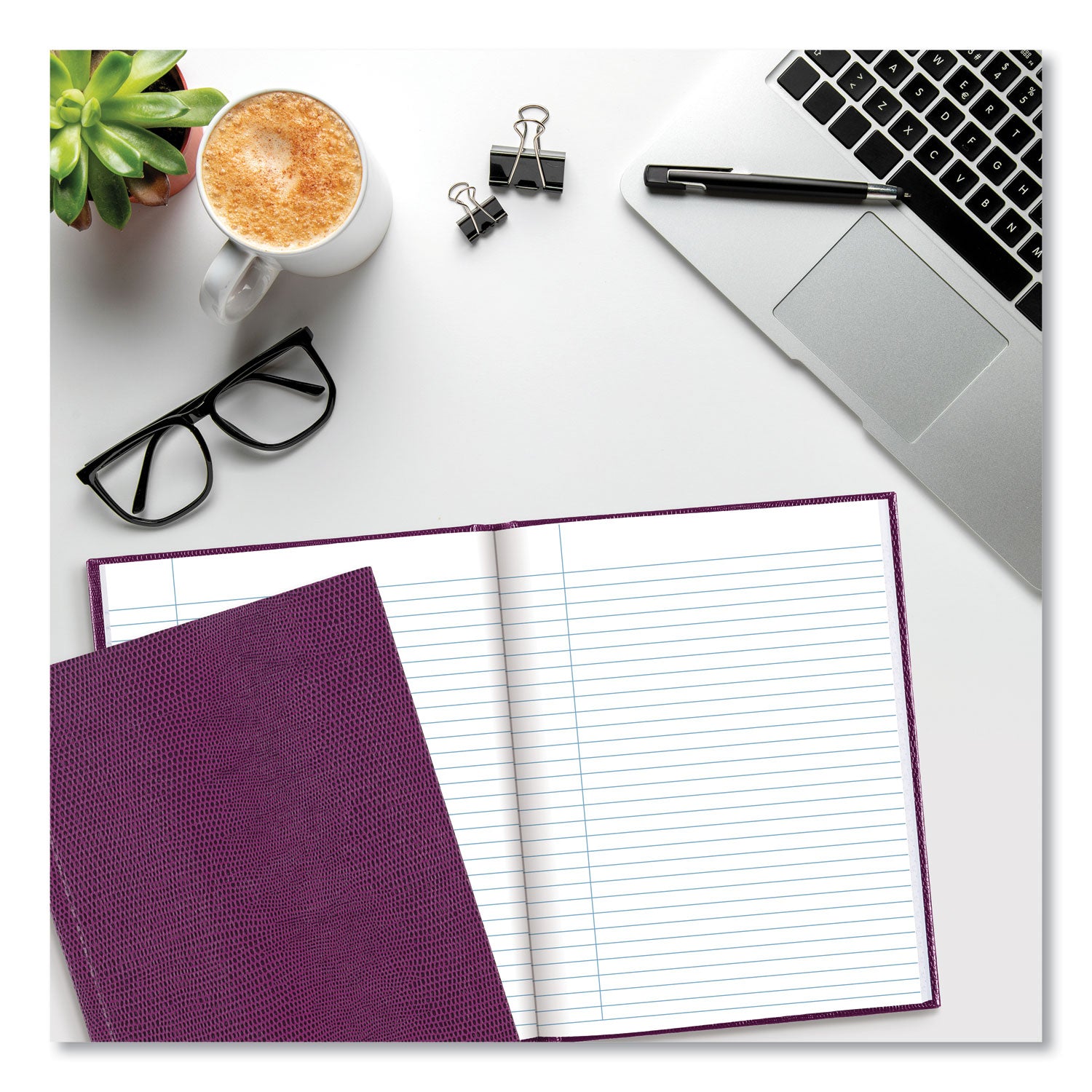 Blueline® Executive Notebook, 1-Subject, Medium/College Rule, Grape Cover, (72) 9.25 x 7.25 Sheets