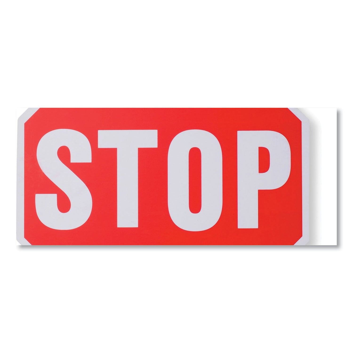 Tatco Handheld Stop Sign, 18" Red/White Face, White Graphics