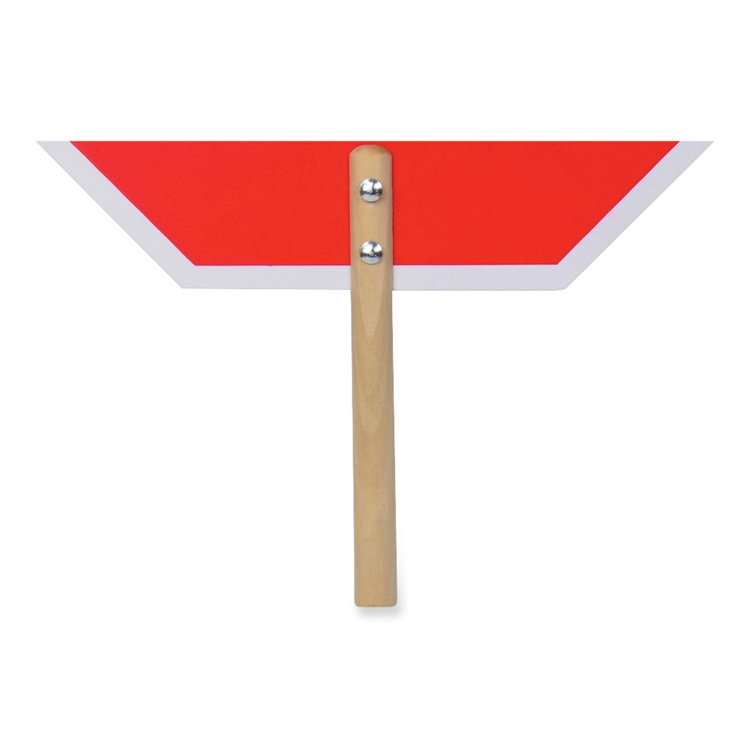 Tatco Handheld Stop Sign, 18" Red/White Face, White Graphics