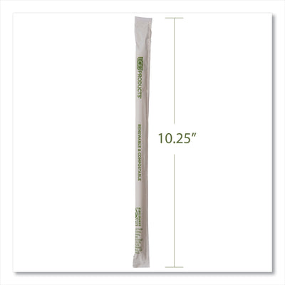 Renewable and Compostable PHA Straws, 10.25", Natural White, 1,250/Carton - Flipcost