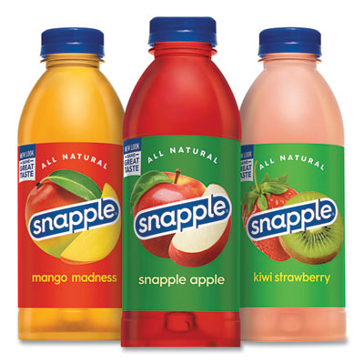 Juice Drink Variety Pack, Snapple Apple, Kiwi Strawberry, Mango Madness, 20 oz Bottle, 24/Carton, Ships in 1-3 Business Days - Flipcost