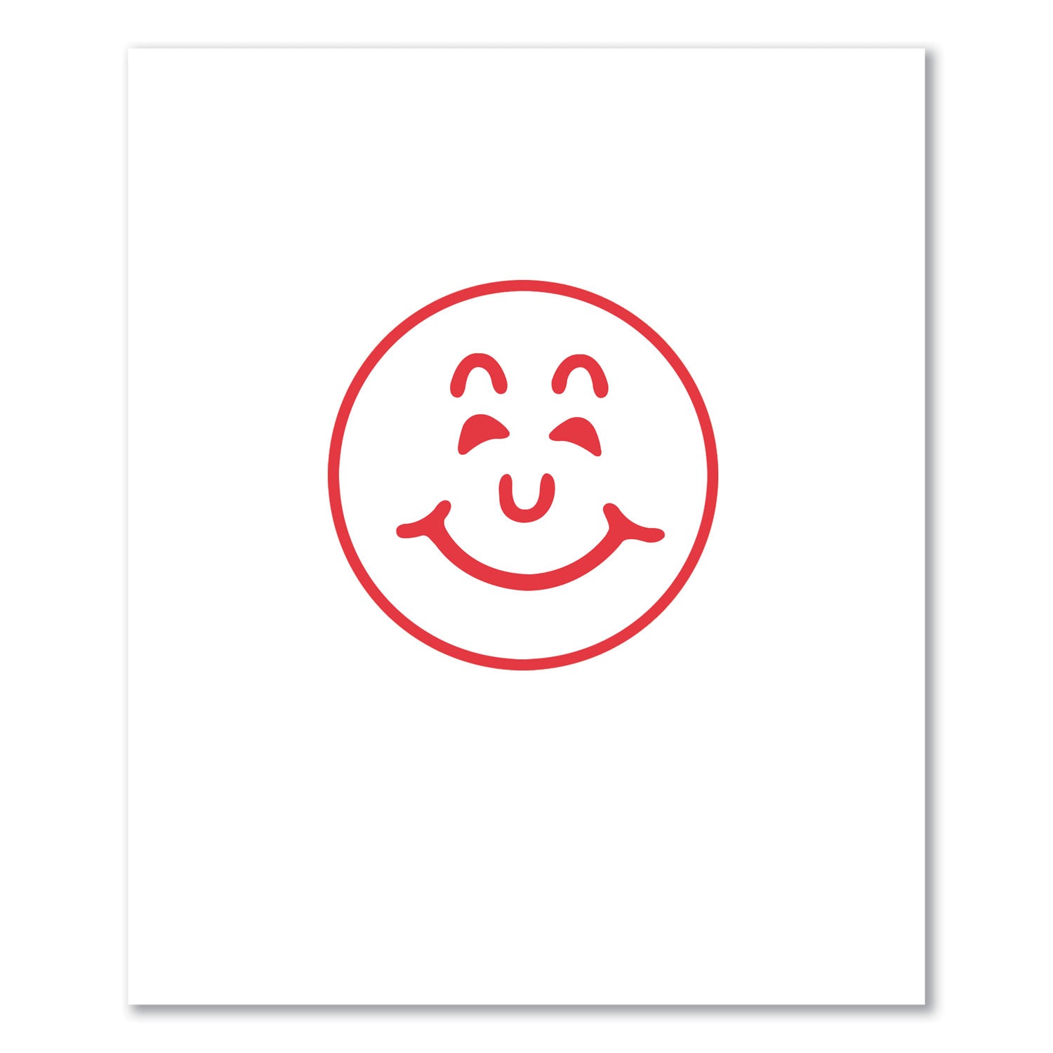 Xstamper® Specialty Stamp, Smiley Face, 0.63 dia, Red