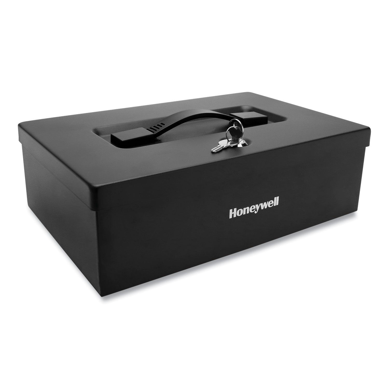 Honeywell Fire Resistant Steel Security Box with Key Lock, 12.7 x 8.8 x 4.1, Black