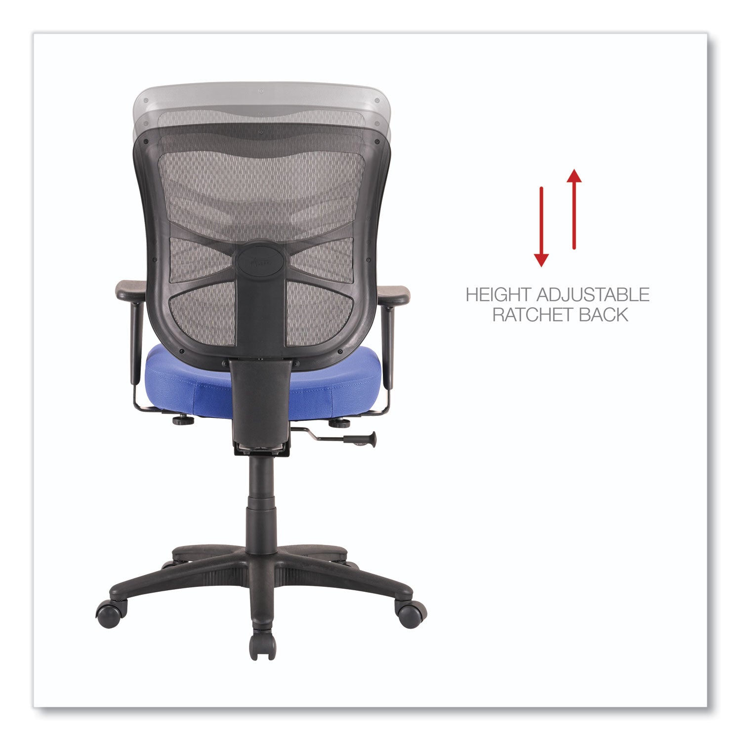 Alera® Alera Elusion Series Mesh Mid-Back Swivel/Tilt Chair, Supports Up to 275 lb, 17.9" to 21.8" Seat Height, Navy Seat