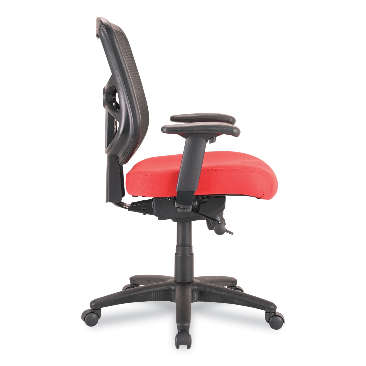 Alera® Alera Elusion Series Mesh Mid-Back Swivel/Tilt Chair, Supports Up to 275 lb, 17.9" to 21.8" Seat Height, Red